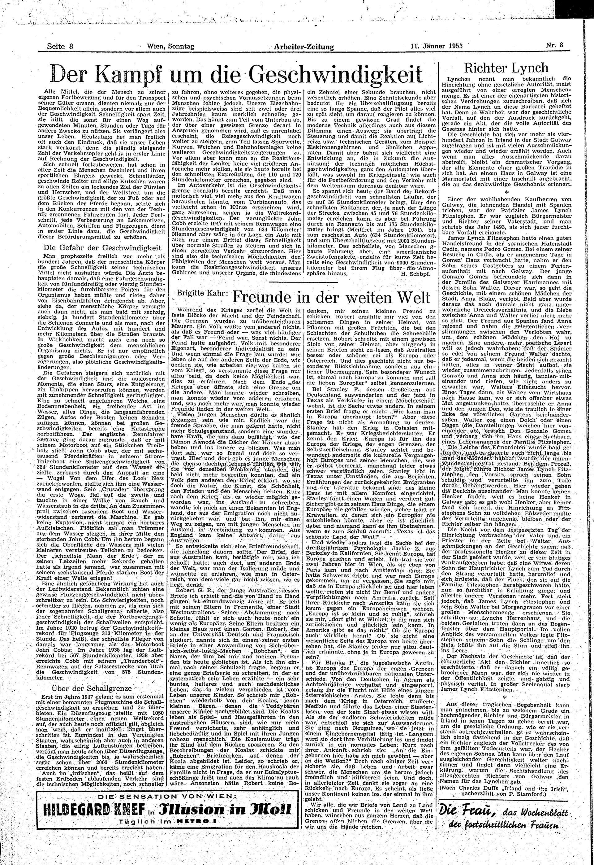 Ausgabe So. 11.01.1953, Seite 8