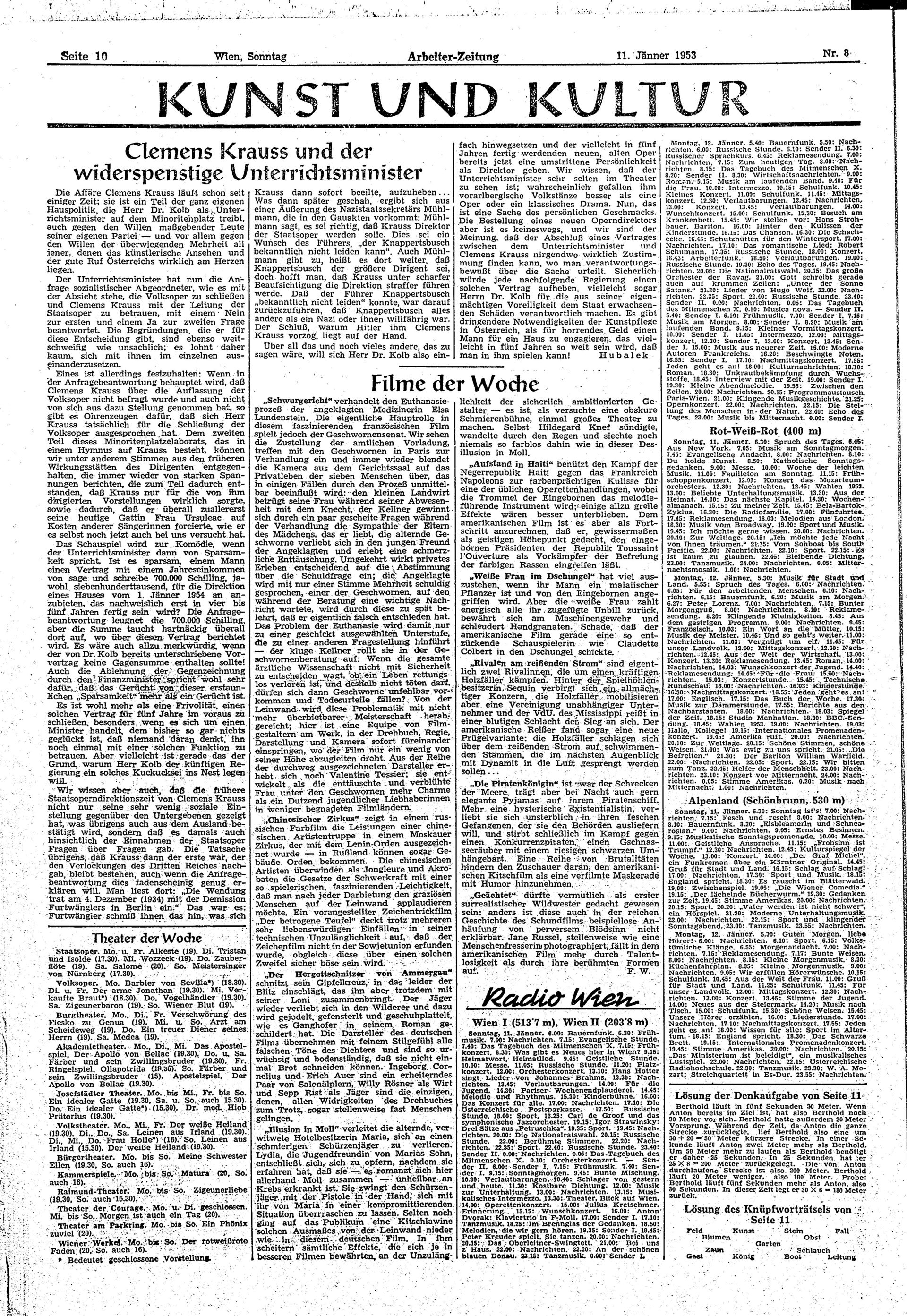 Ausgabe So. 11.01.1953, Seite 10