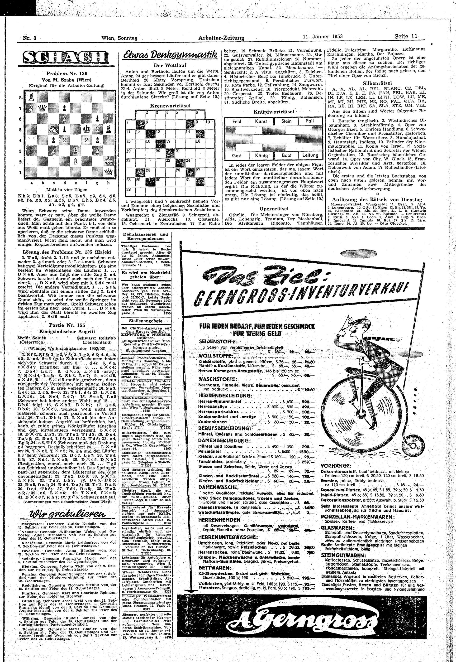 Ausgabe So. 11.01.1953, Seite 11