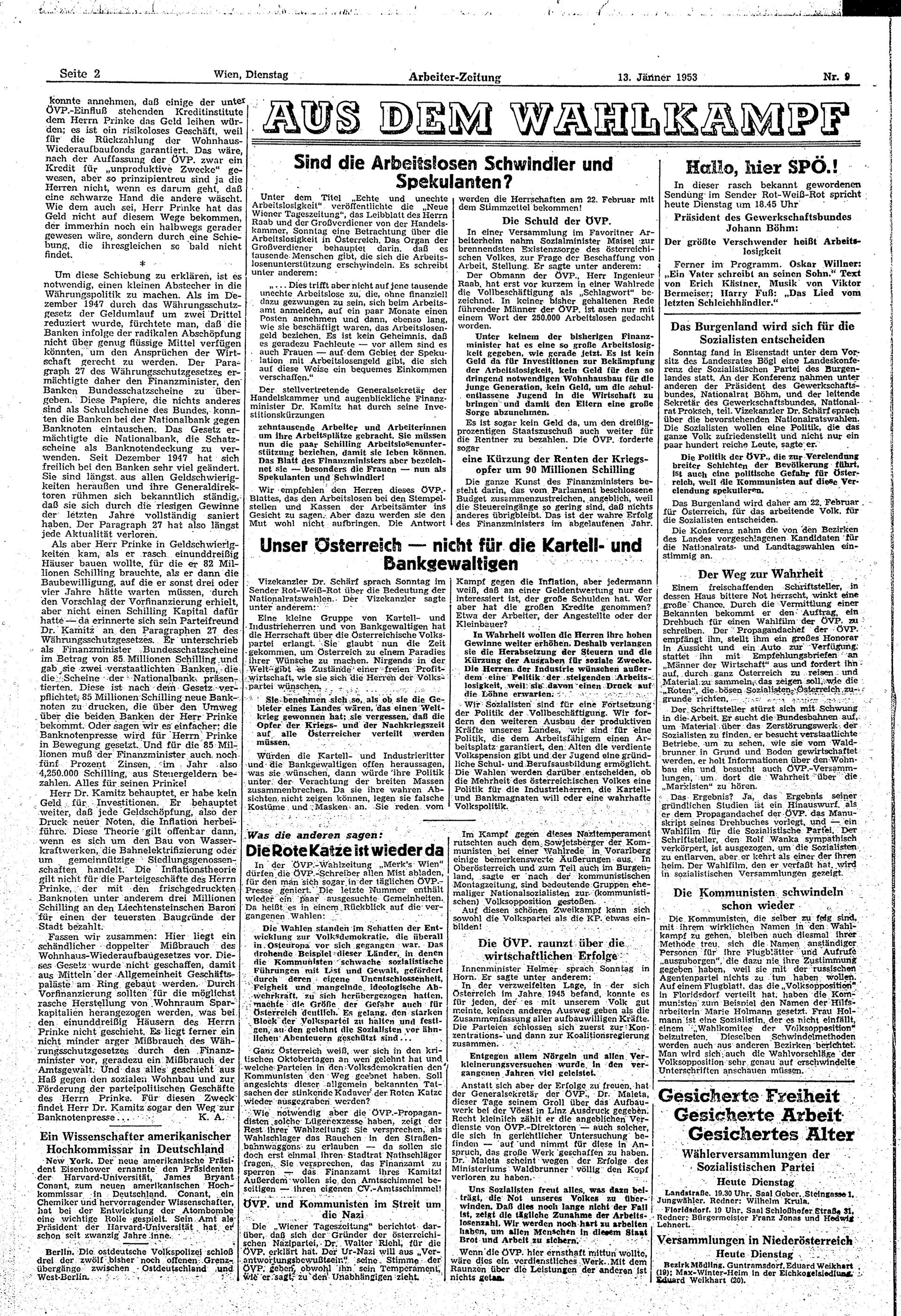 Ausgabe Di. 13.01.1953, Seite 2