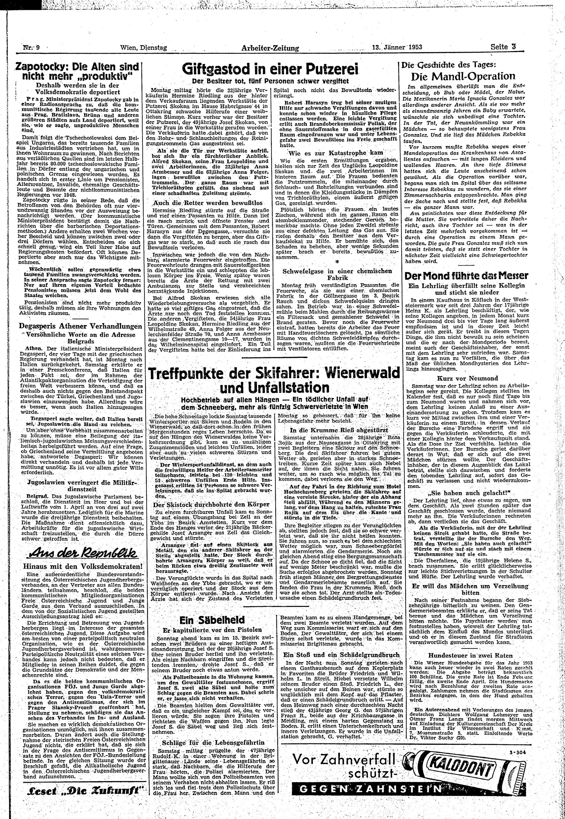 Ausgabe Di. 13.01.1953, Seite 3