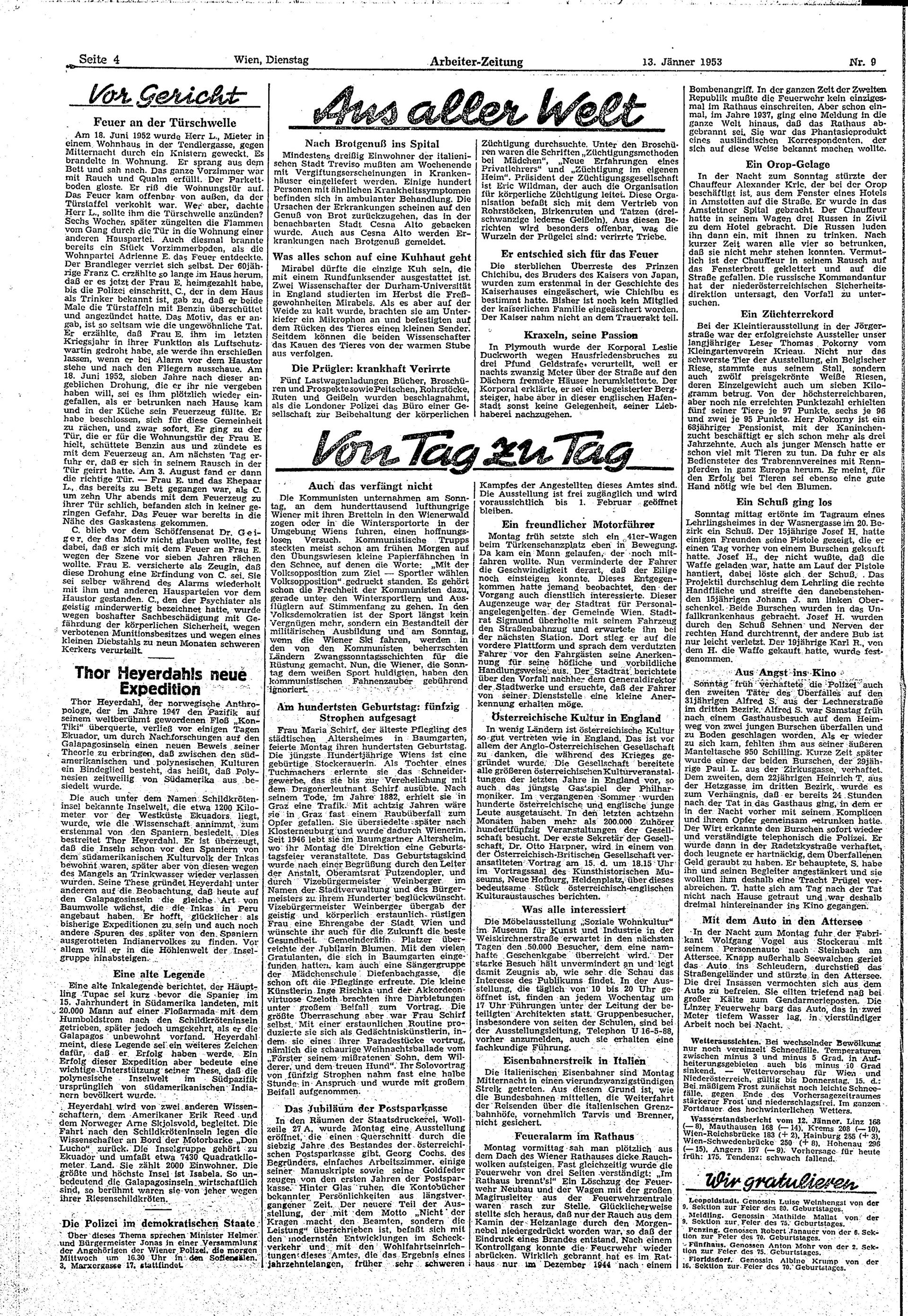 Ausgabe Di. 13.01.1953, Seite 4