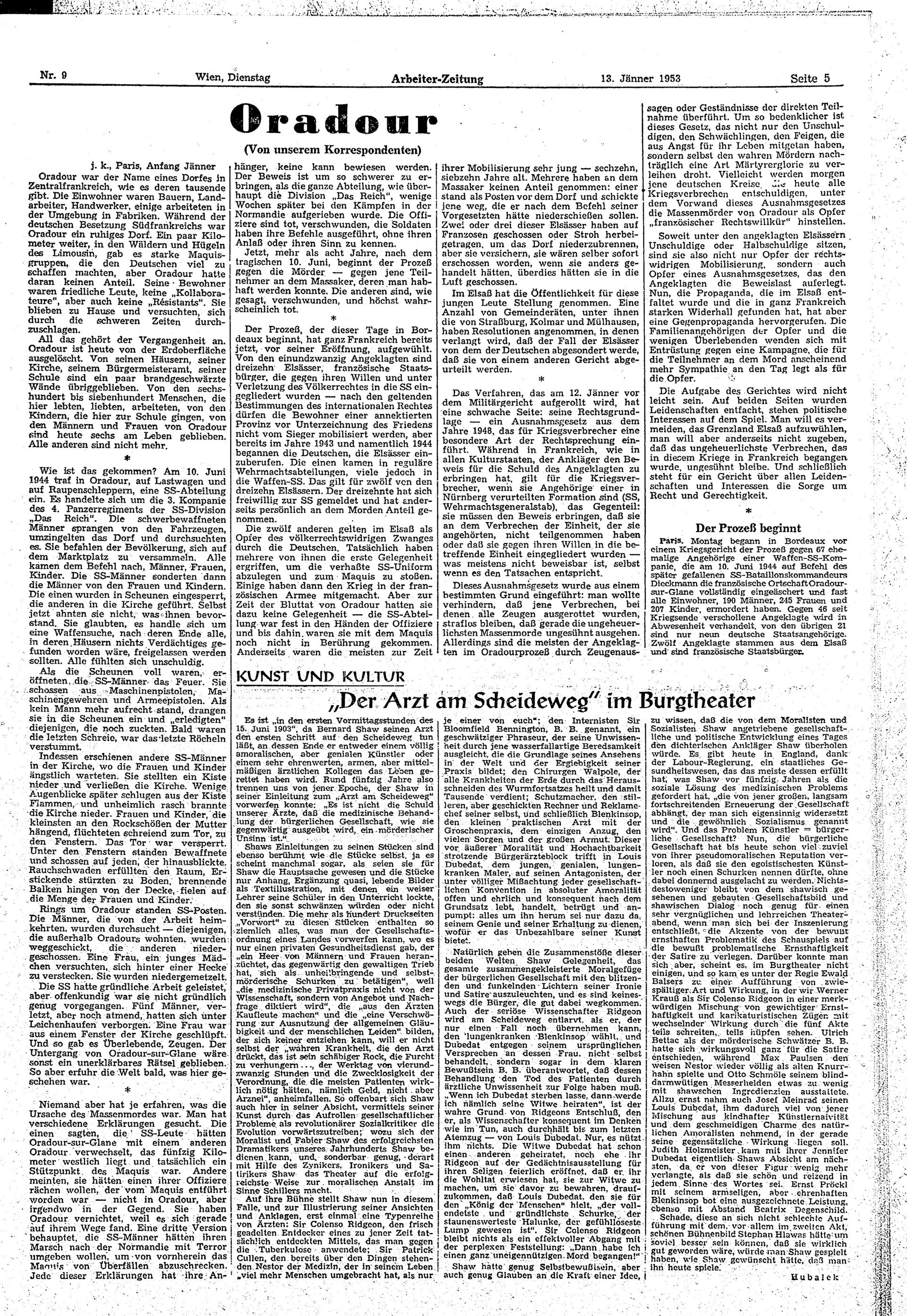 Ausgabe Di. 13.01.1953, Seite 5