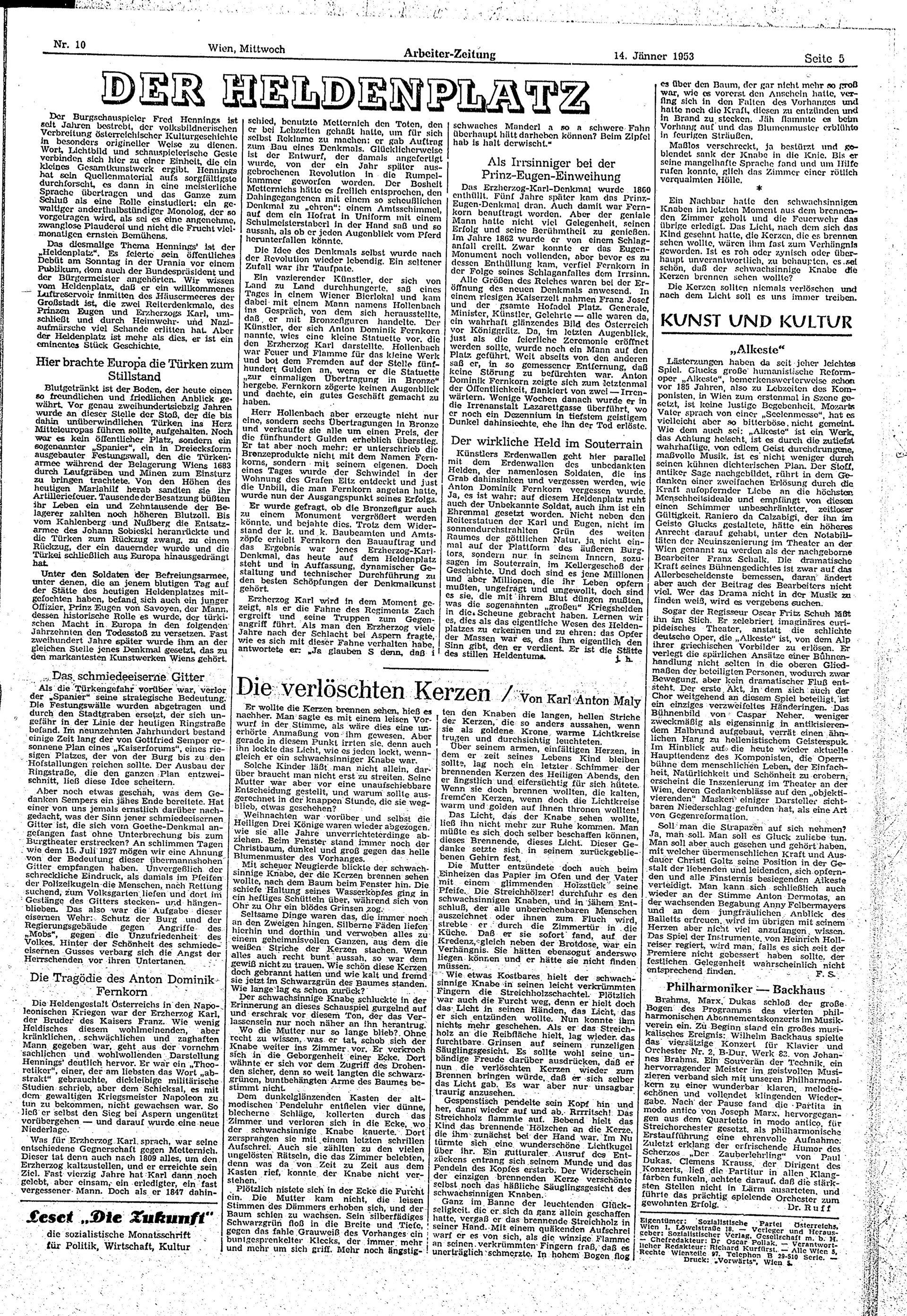 Ausgabe Mi. 14.01.1953, Seite 5
