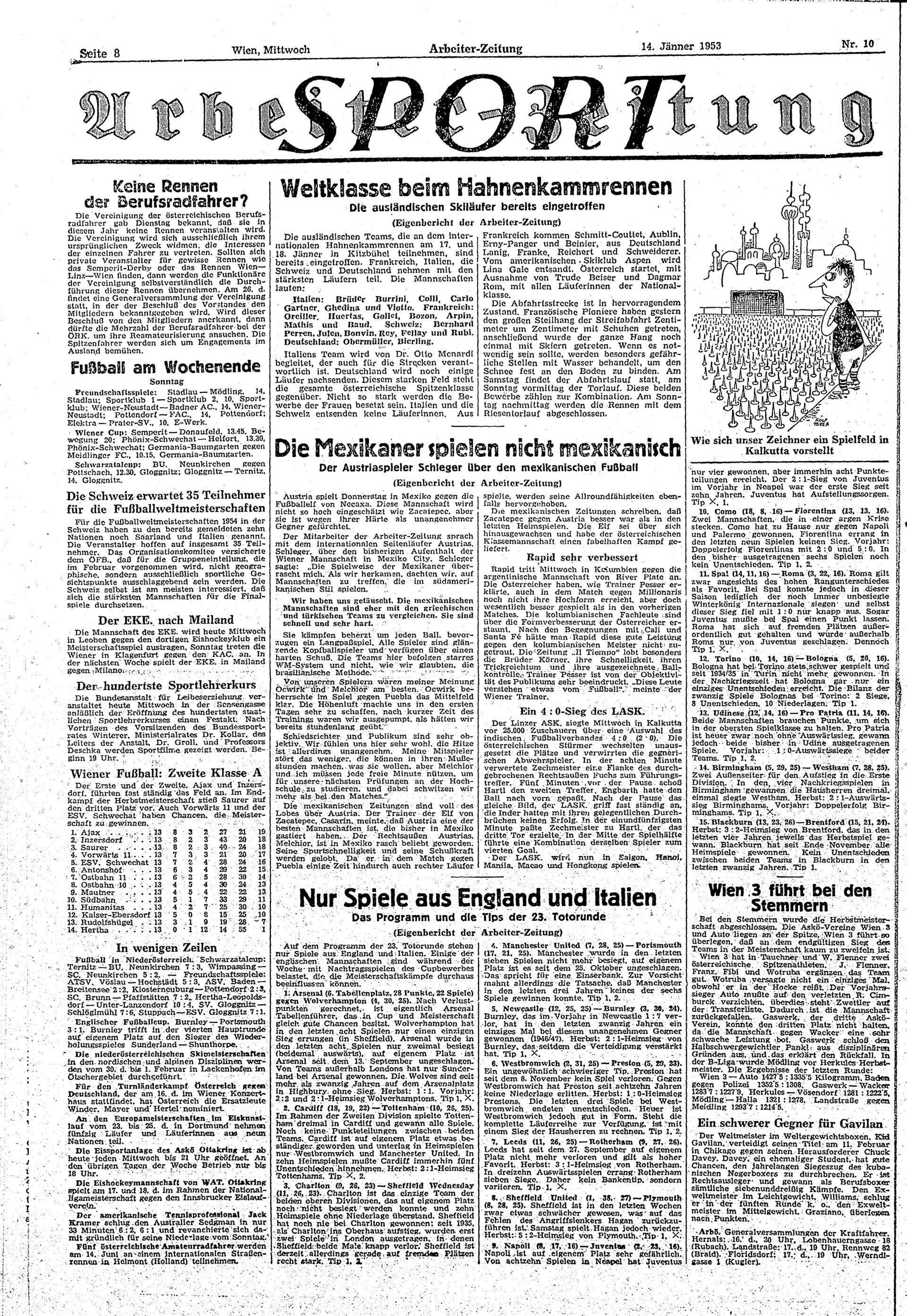 Ausgabe Mi. 14.01.1953, Seite 8
