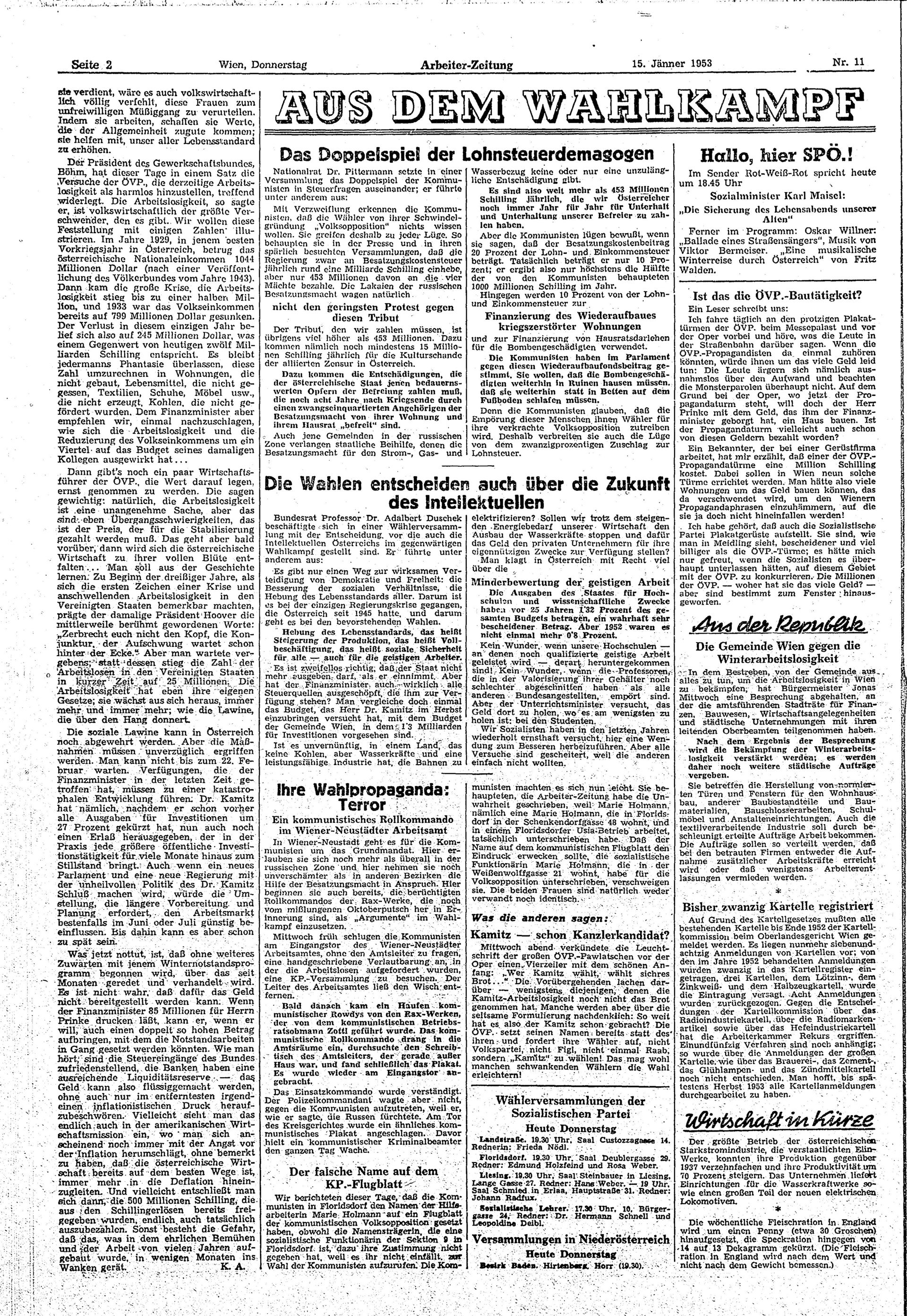 Ausgabe Do. 15.01.1953, Seite 2