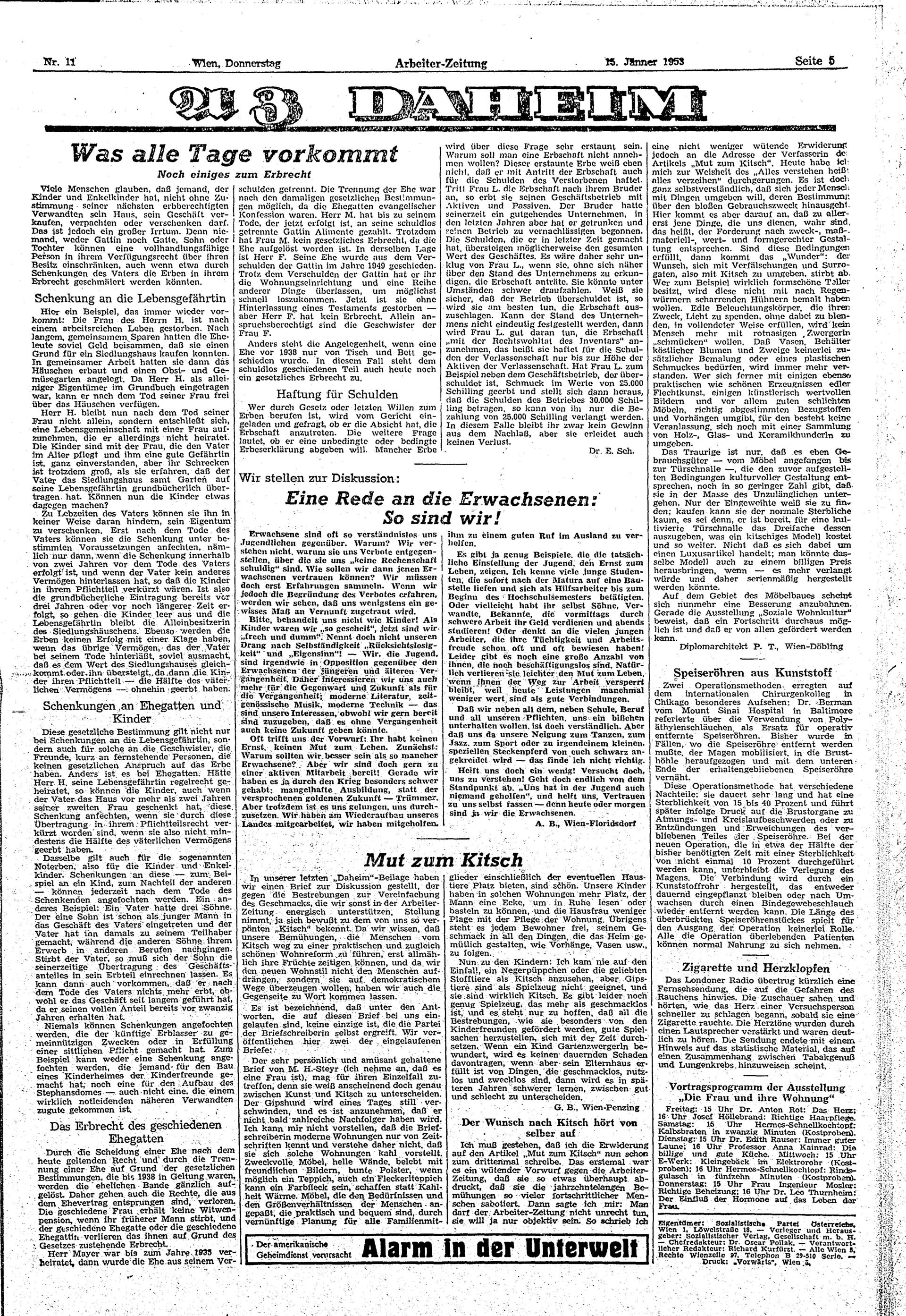 Ausgabe Do. 15.01.1953, Seite 5