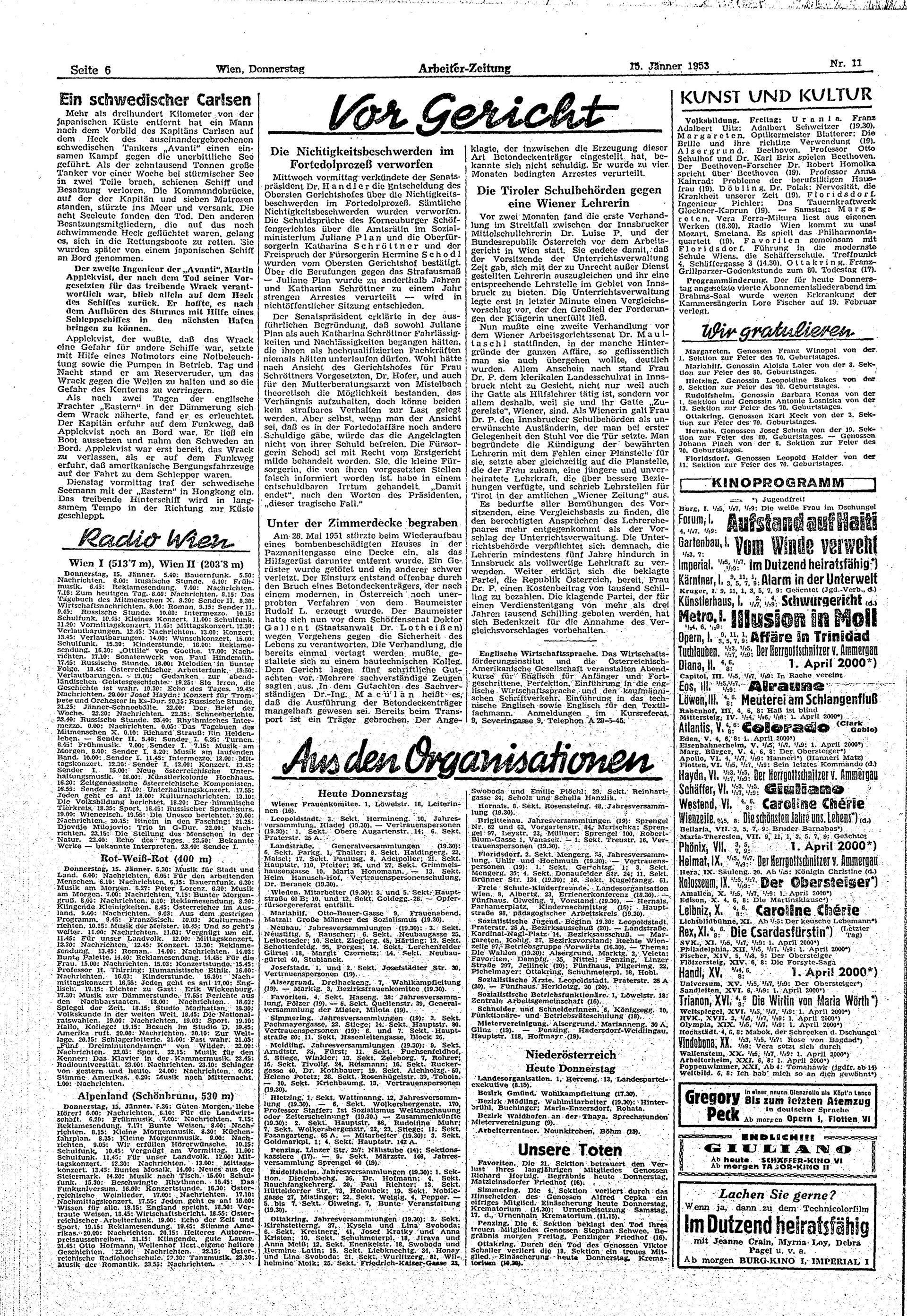 Ausgabe Do. 15.01.1953, Seite 6