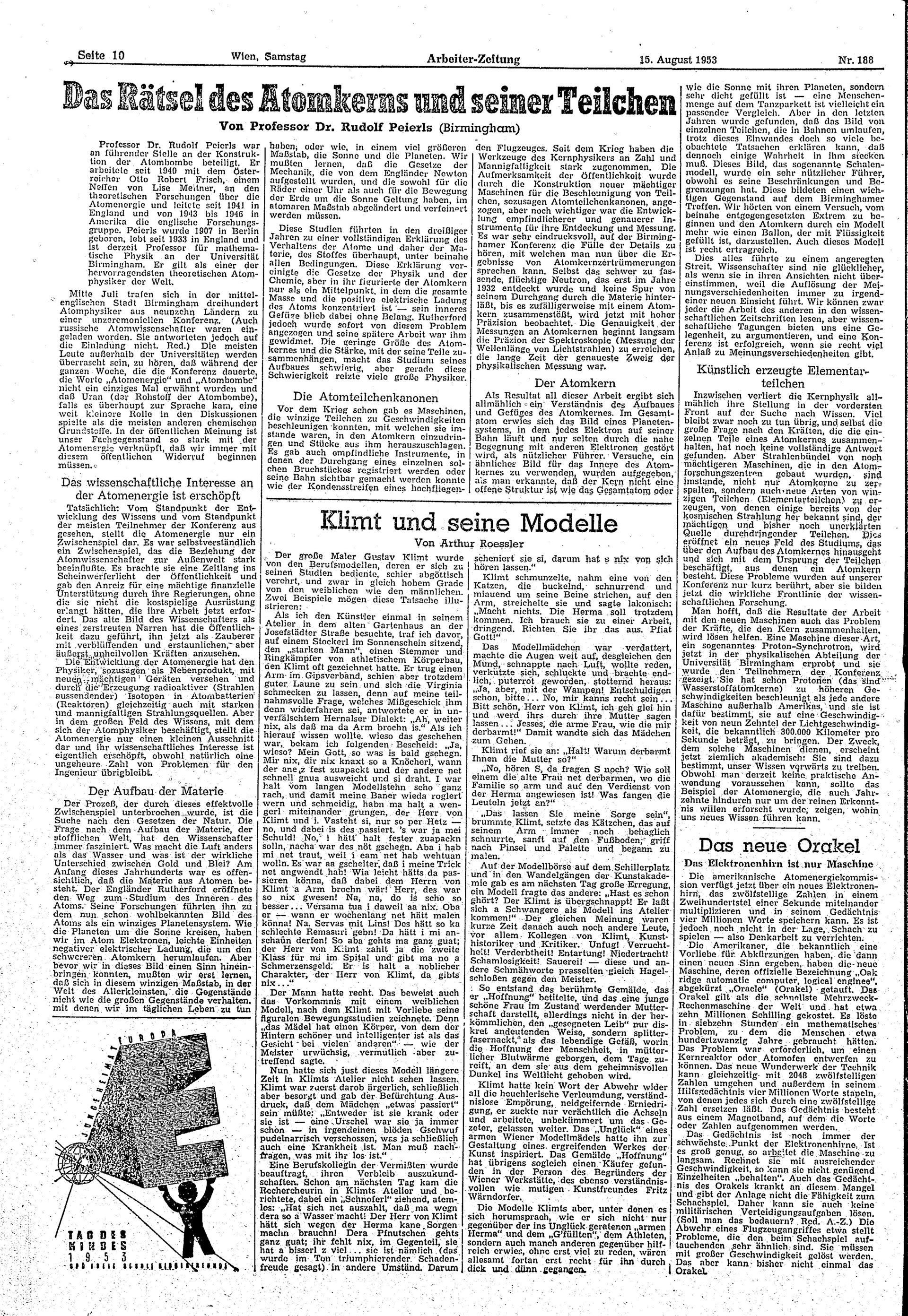 Ausgabe Sa. 15.08.1953, Seite 10