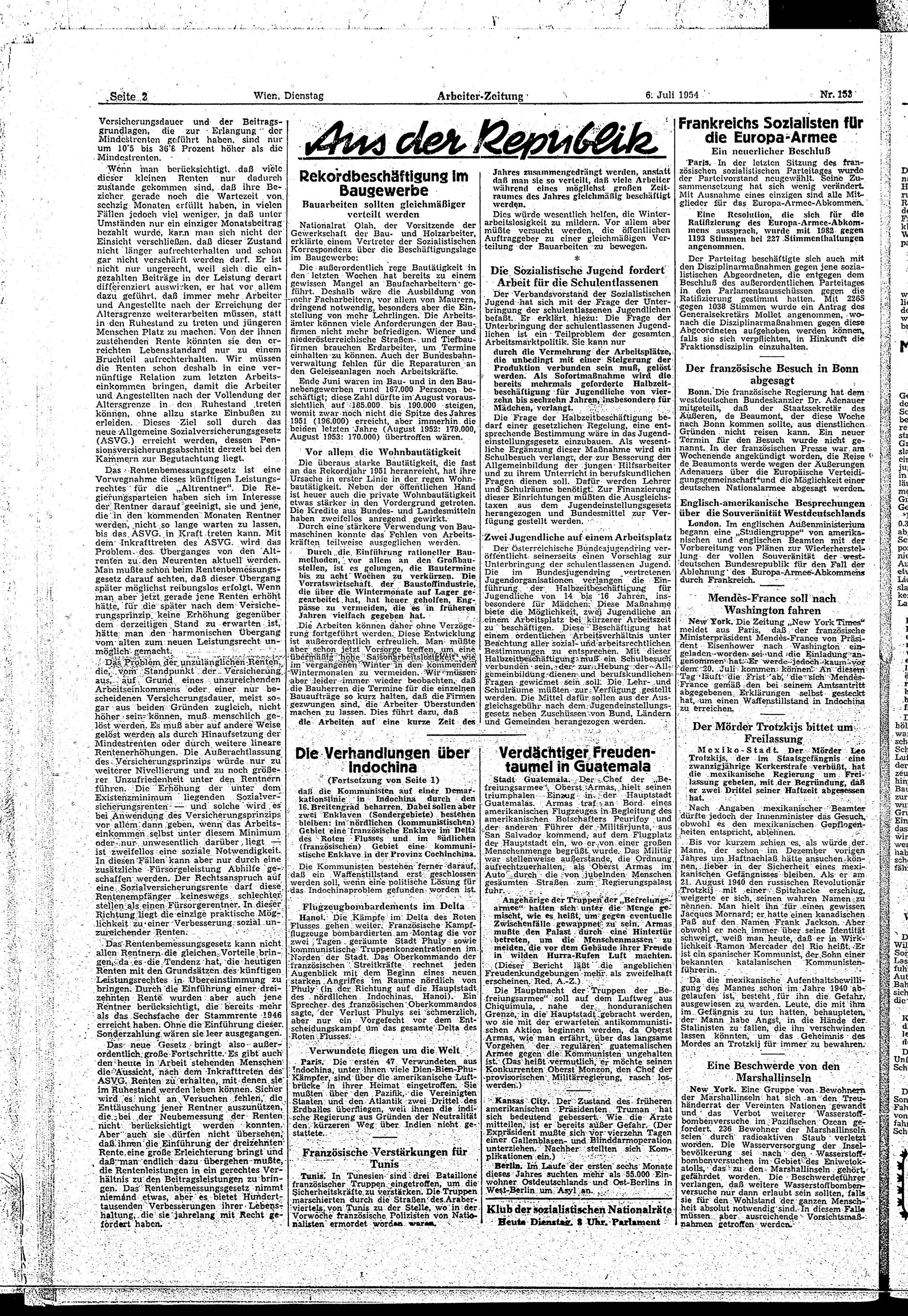 Ausgabe Di. 06.07.1954, Seite 2