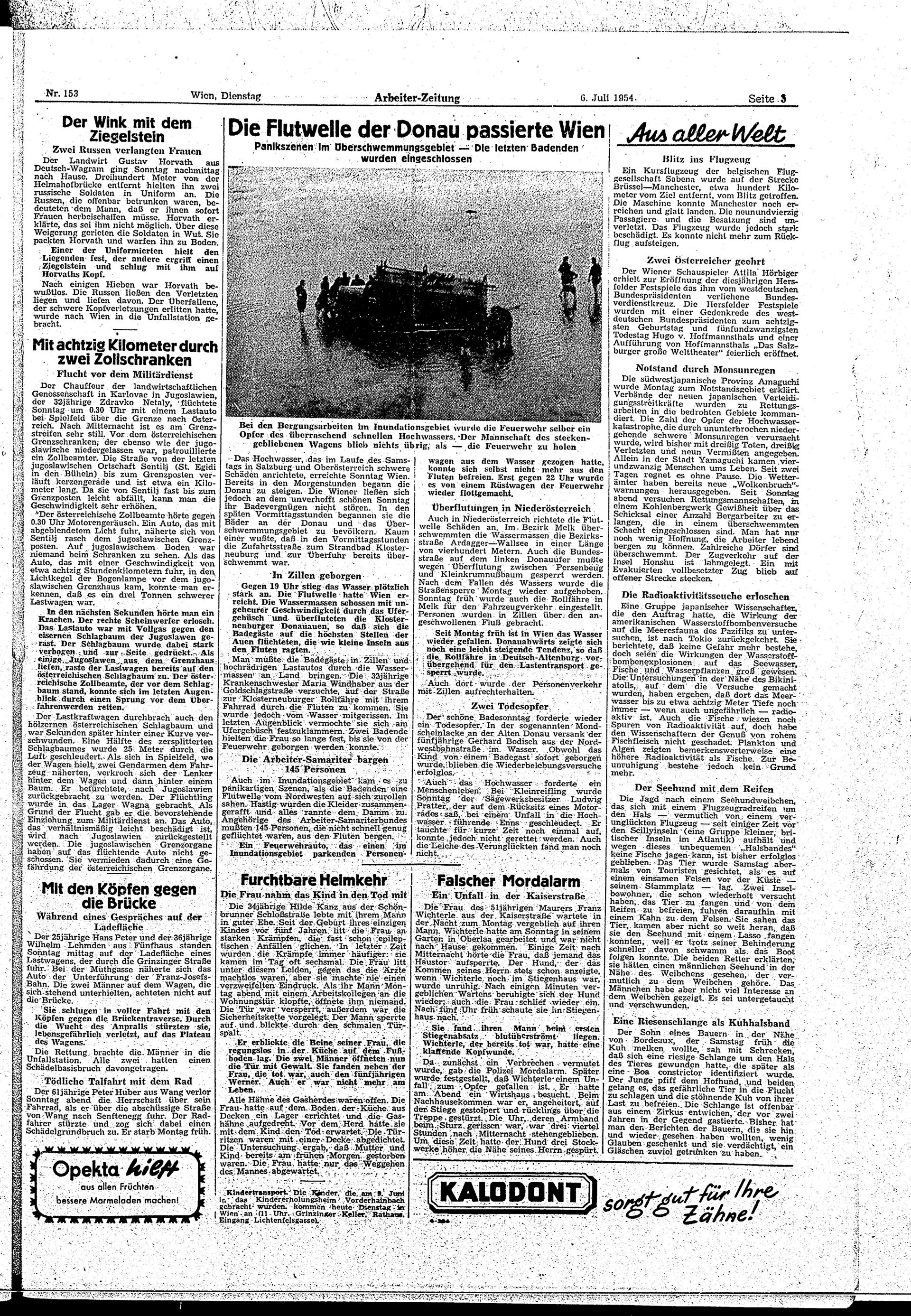 Ausgabe Di. 06.07.1954, Seite 3