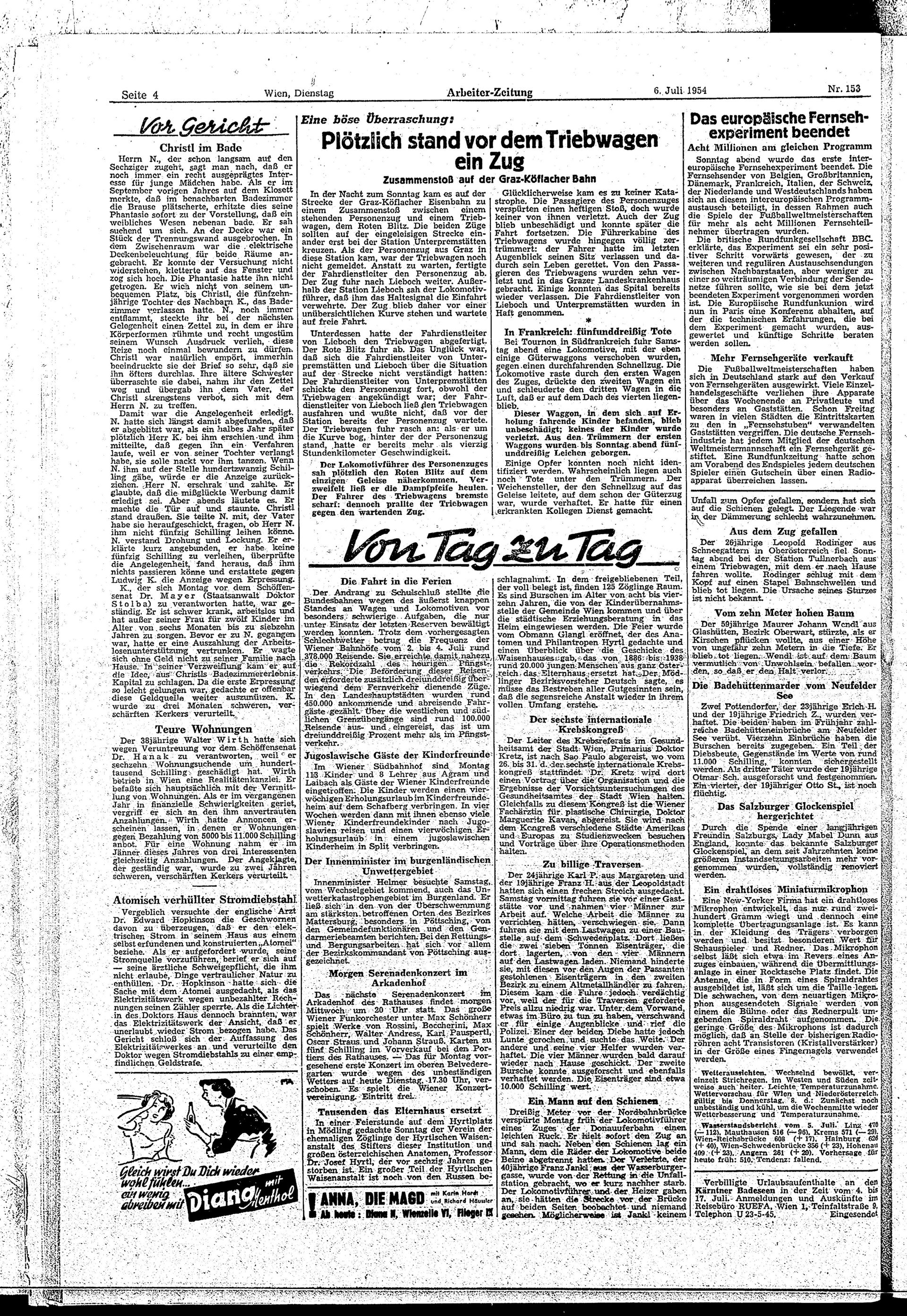 Ausgabe Di. 06.07.1954, Seite 4