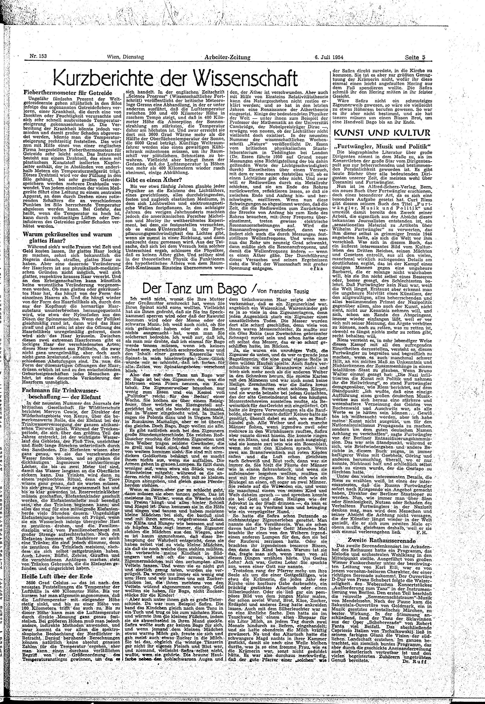 Ausgabe Di. 06.07.1954, Seite 5