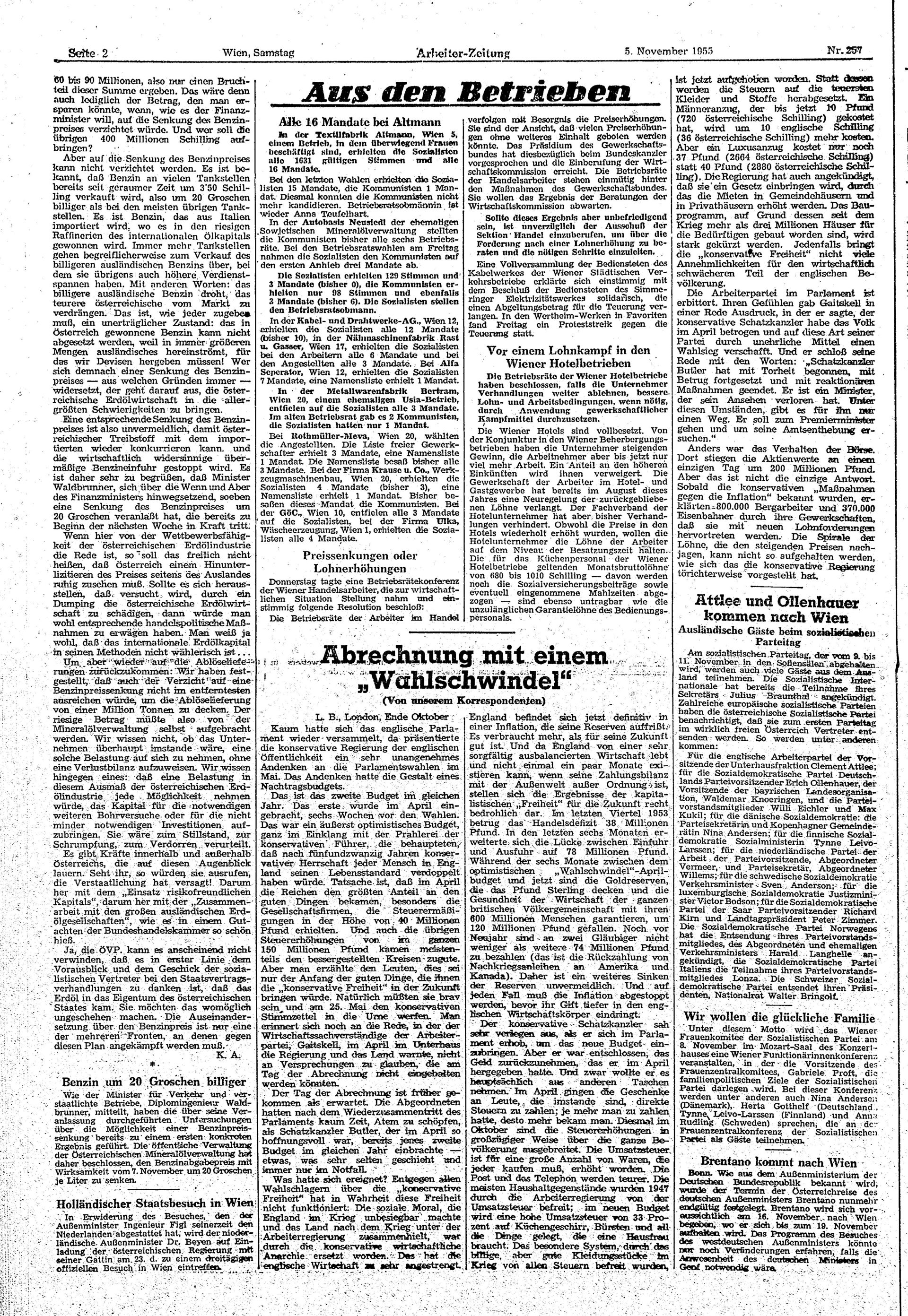 Ausgabe Sa. 05.11.1955, Seite 2