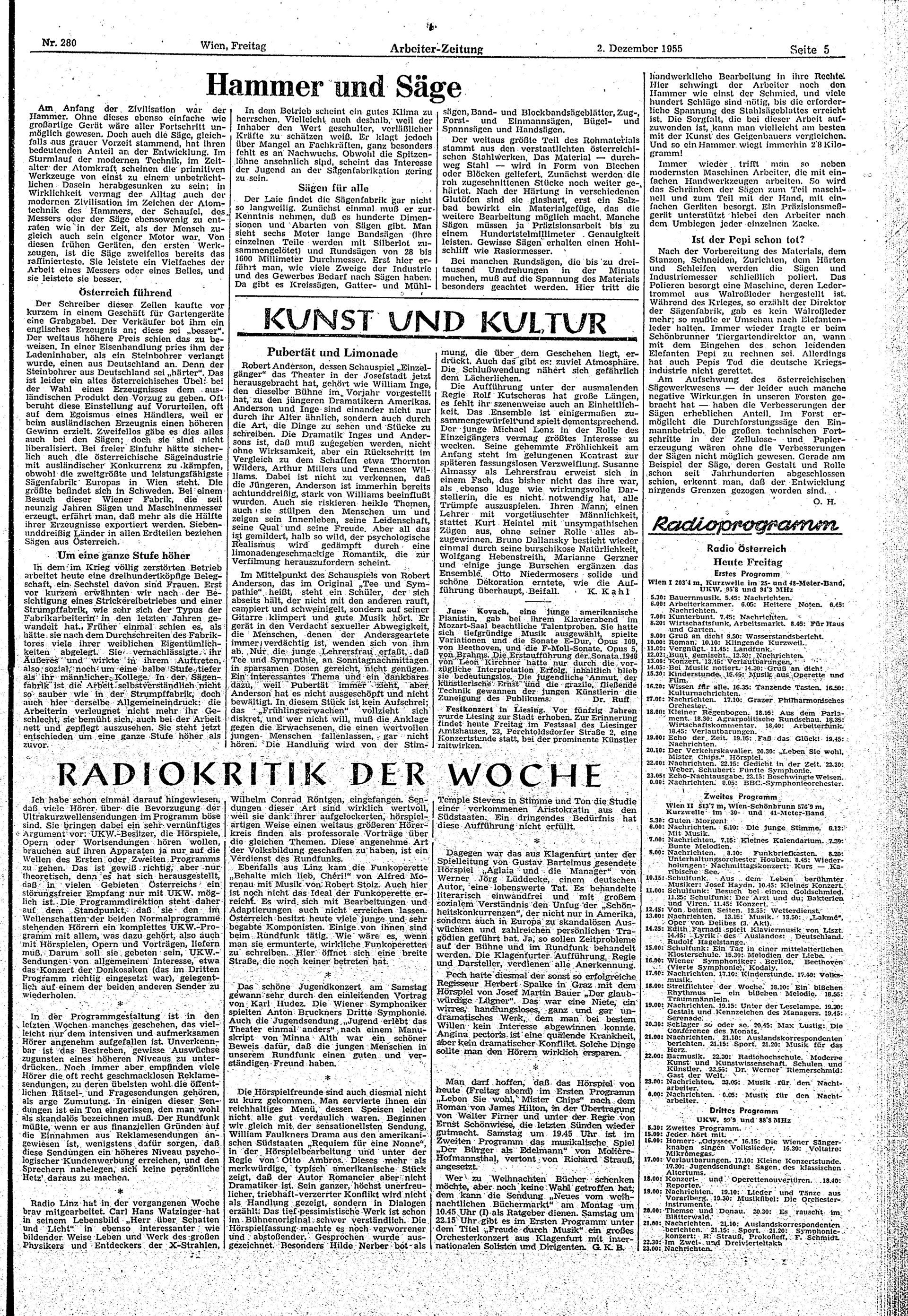 Ausgabe Fr. 02.12.1955, Seite 5