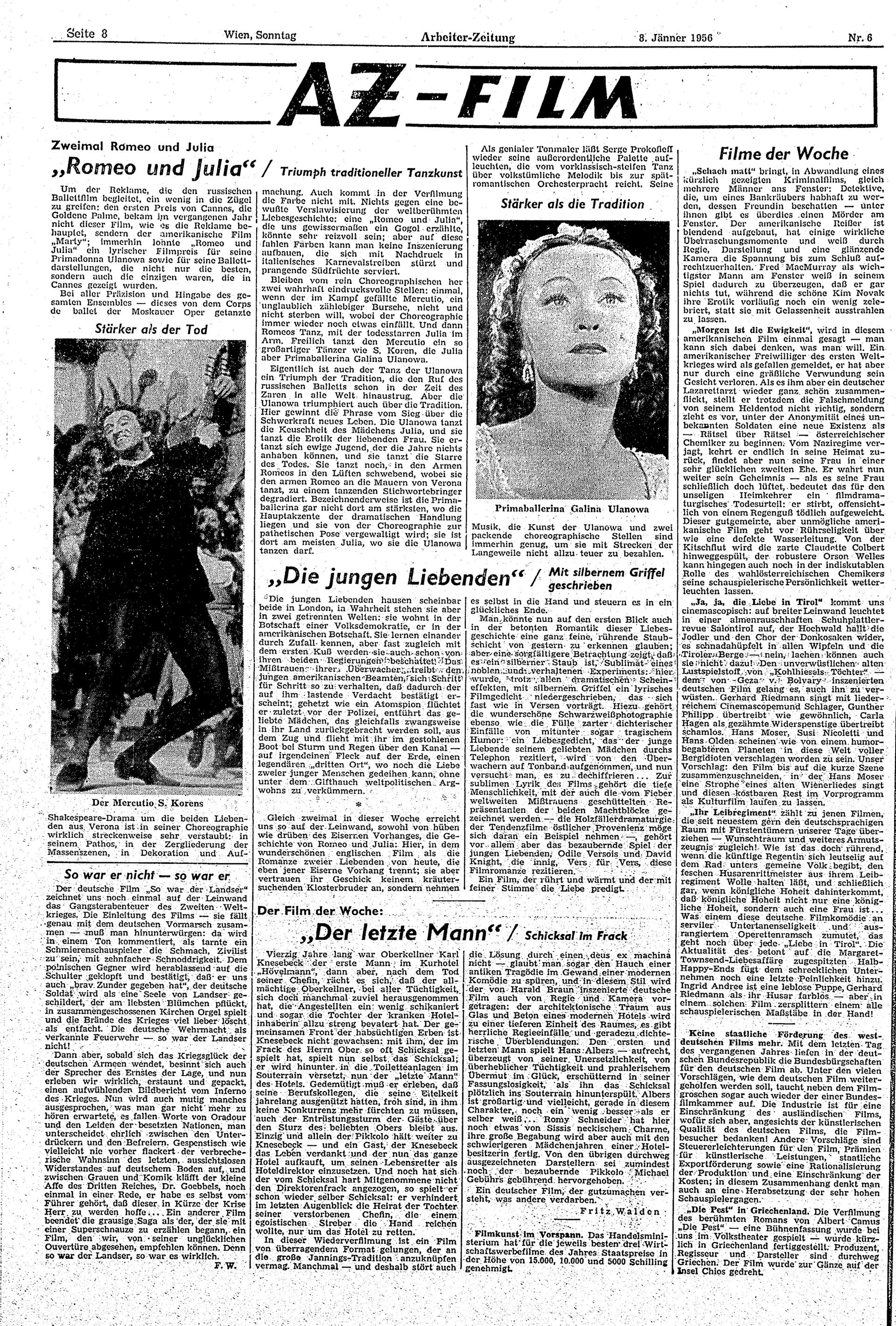 Ausgabe So. 08.01.1956, Seite 8
