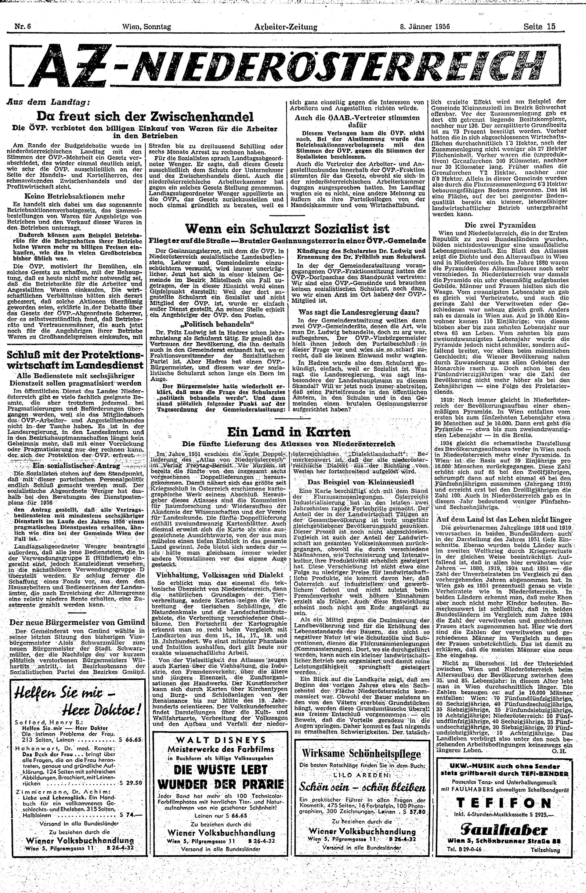 Ausgabe So. 08.01.1956, Seite 15