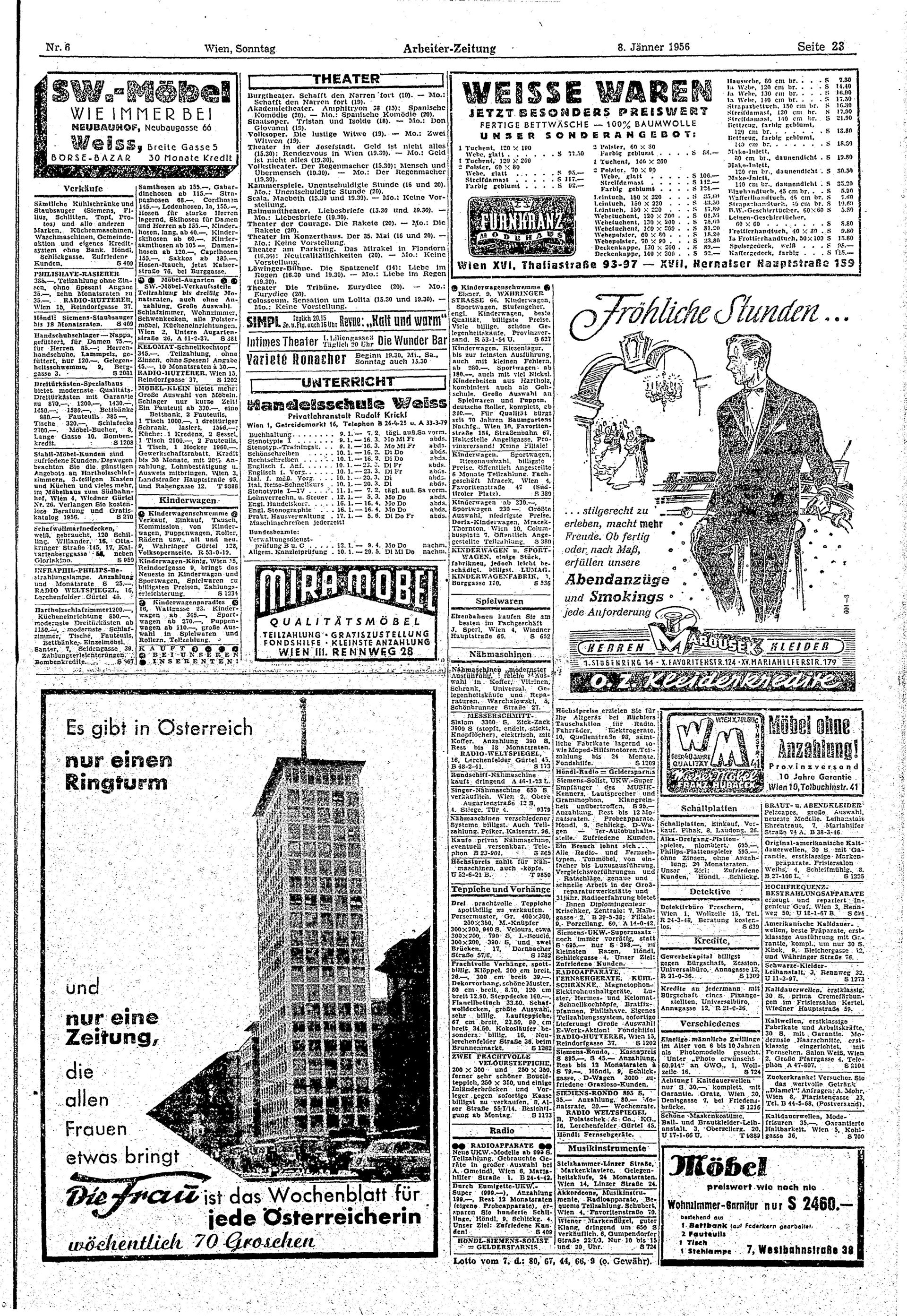 Ausgabe So. 08.01.1956, Seite 23