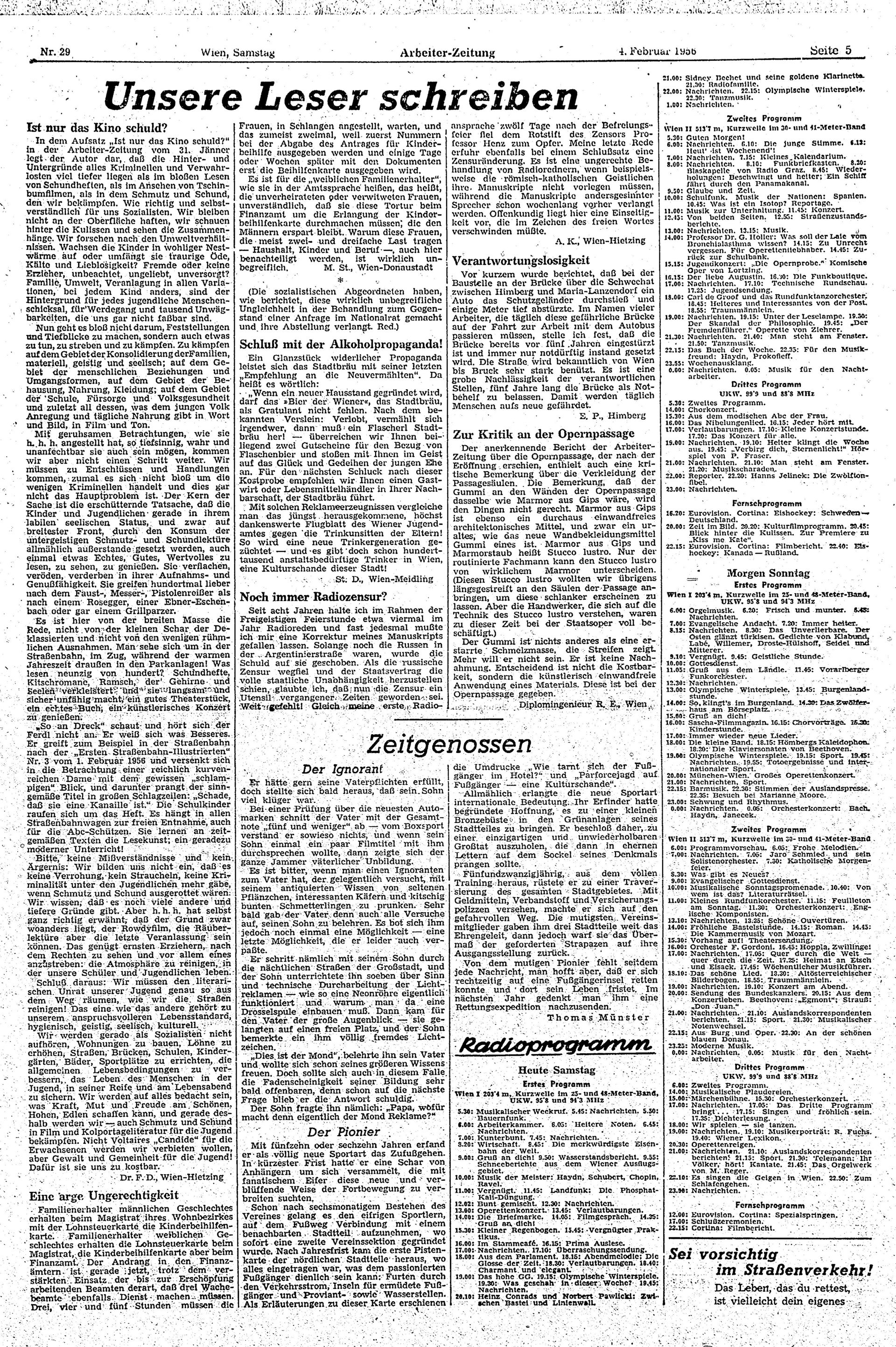 Ausgabe Sa. 04.02.1956, Seite 5