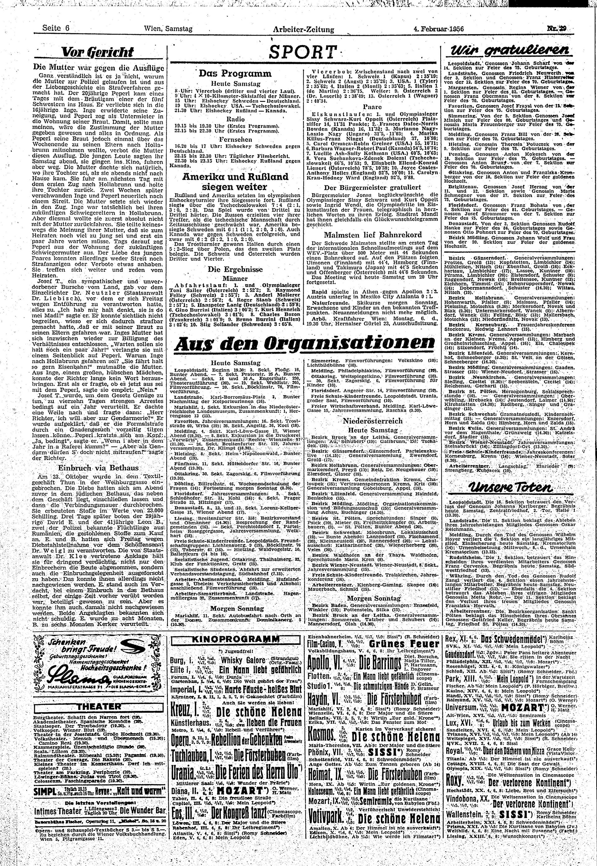 Ausgabe Sa. 04.02.1956, Seite 6