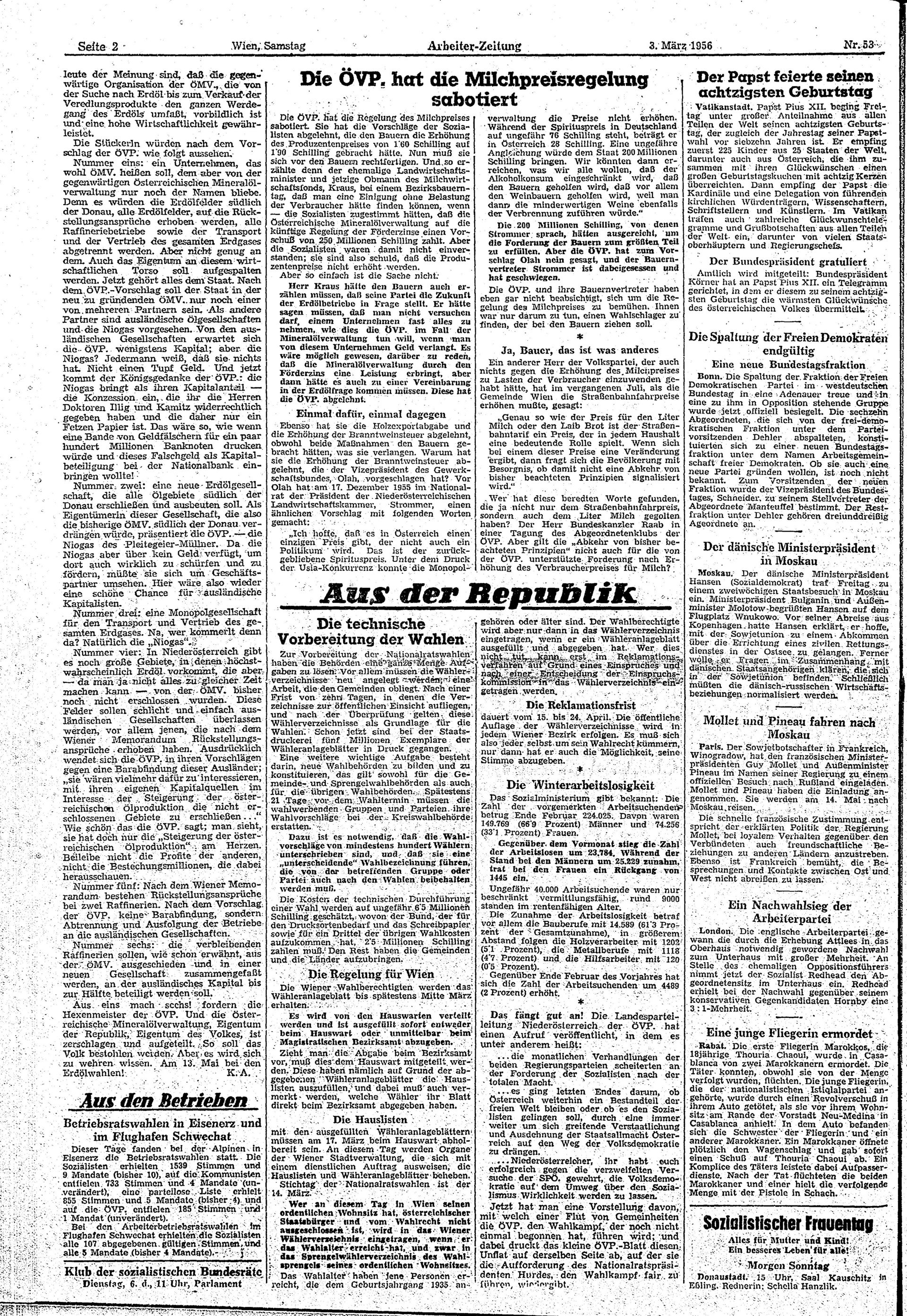 Ausgabe Sa. 03.03.1956, Seite 2
