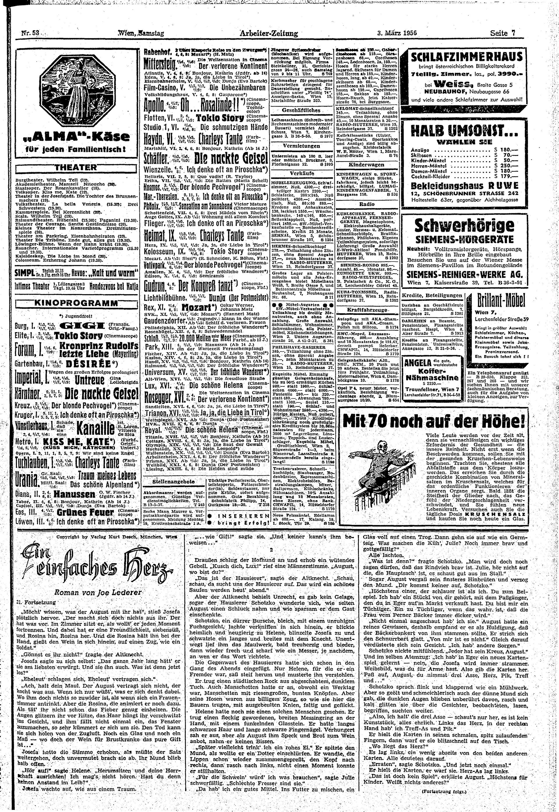 Ausgabe Sa. 03.03.1956, Seite 7