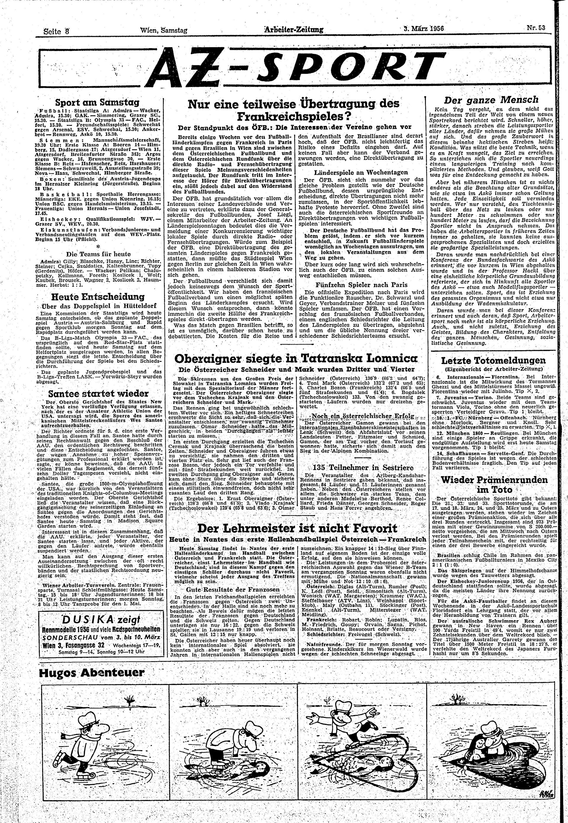 Ausgabe Sa. 03.03.1956, Seite 8