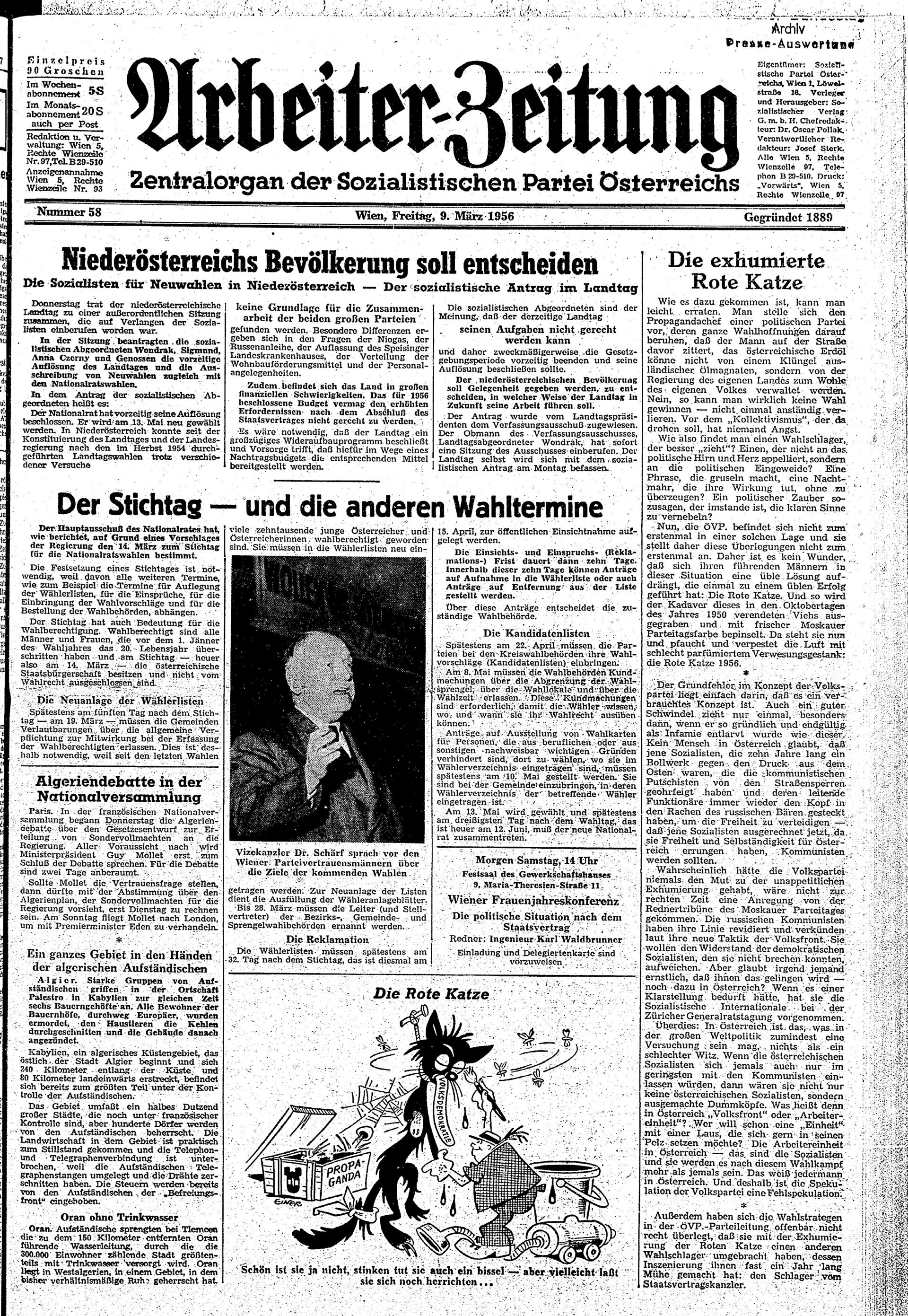 Ausgabe Fr. 09.03.1956, Seite 1