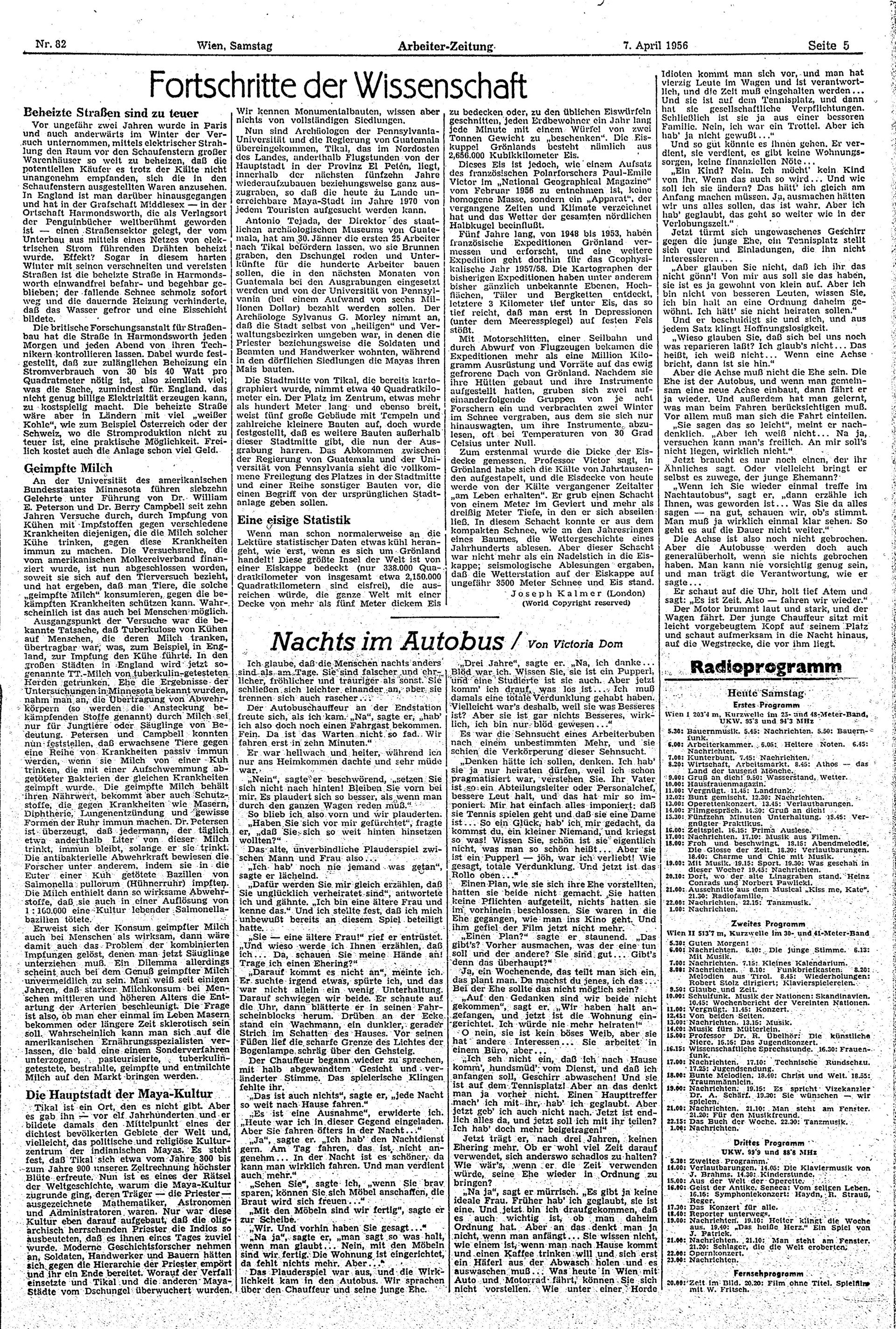 Ausgabe Sa. 07.04.1956, Seite 5