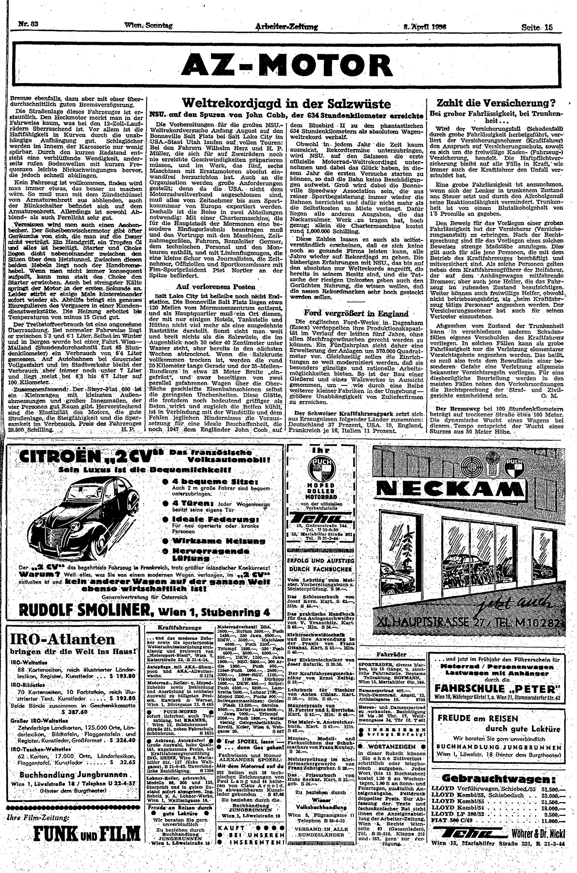 Ausgabe So. 08.04.1956, Seite 15