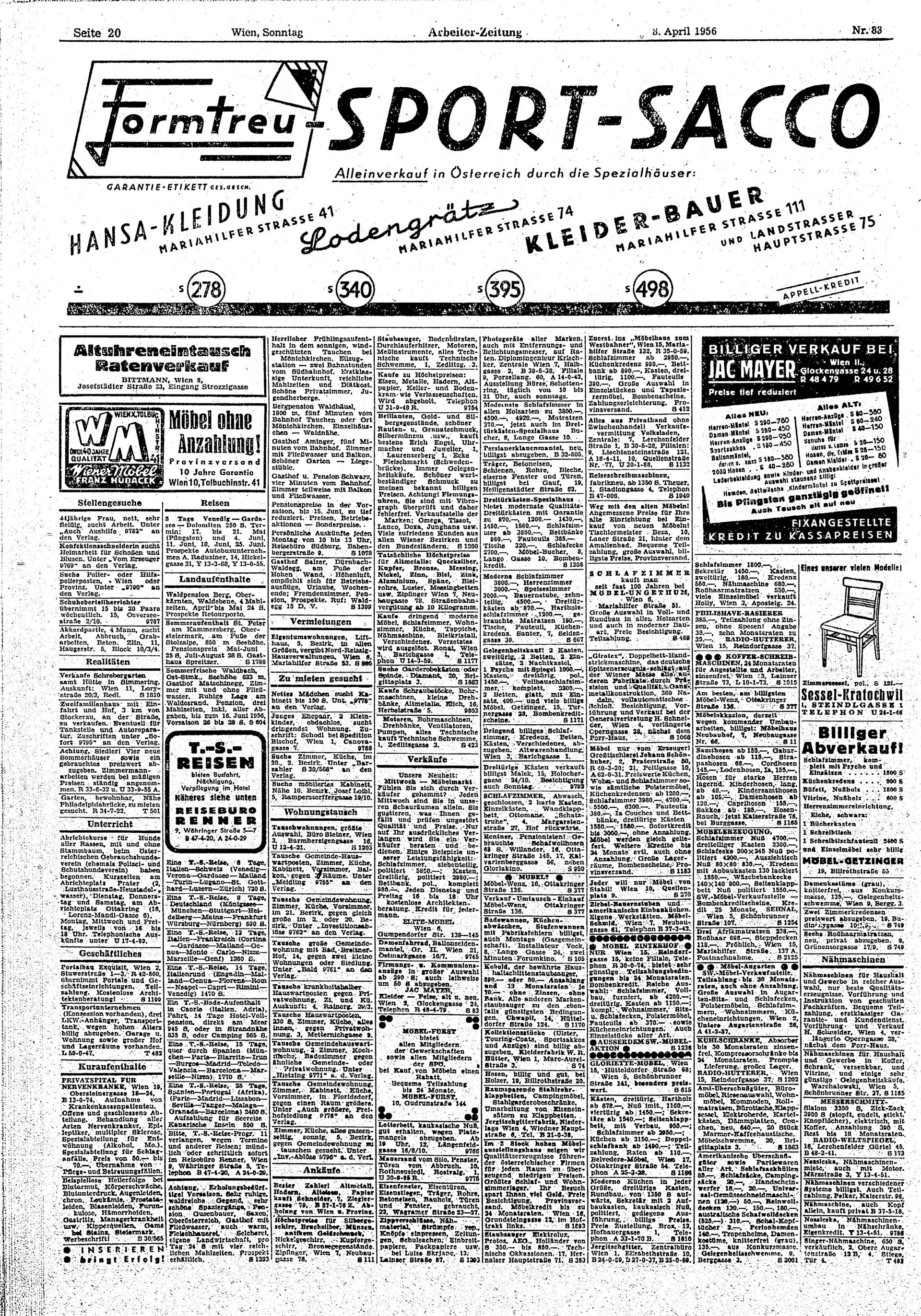 Ausgabe So. 08.04.1956, Seite 20