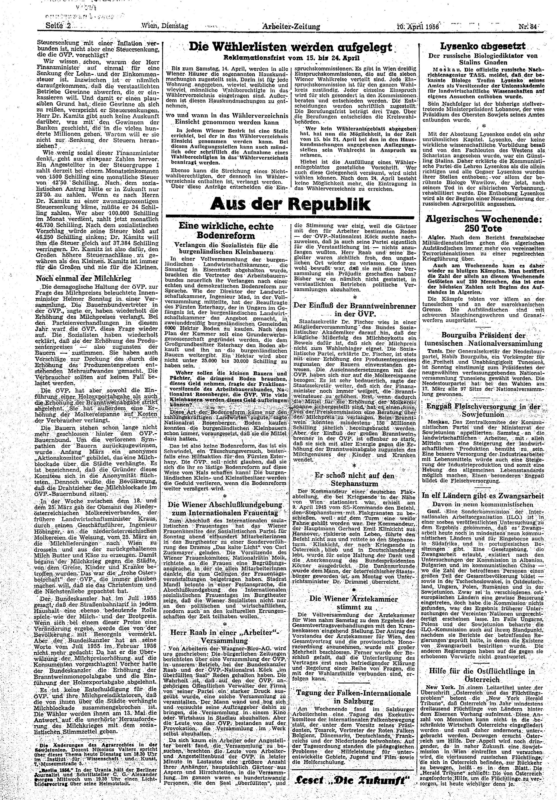 Ausgabe Di. 10.04.1956, Seite 2