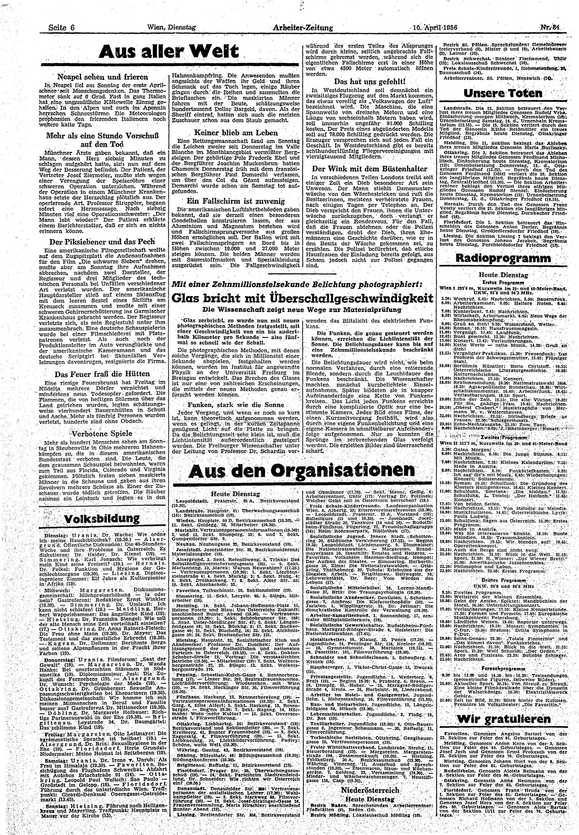 Ausgabe Di. 10.04.1956, Seite 6