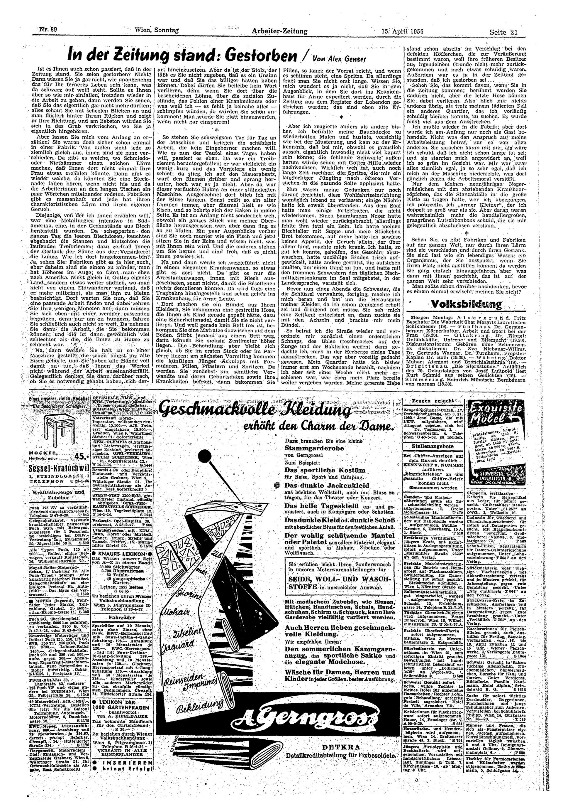 Ausgabe So. 15.04.1956, Seite 21