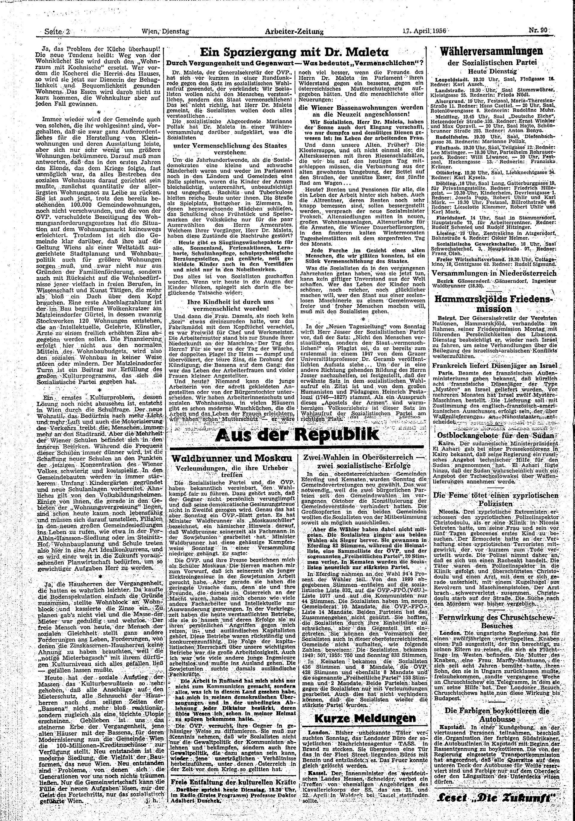 Ausgabe Di. 17.04.1956, Seite 2