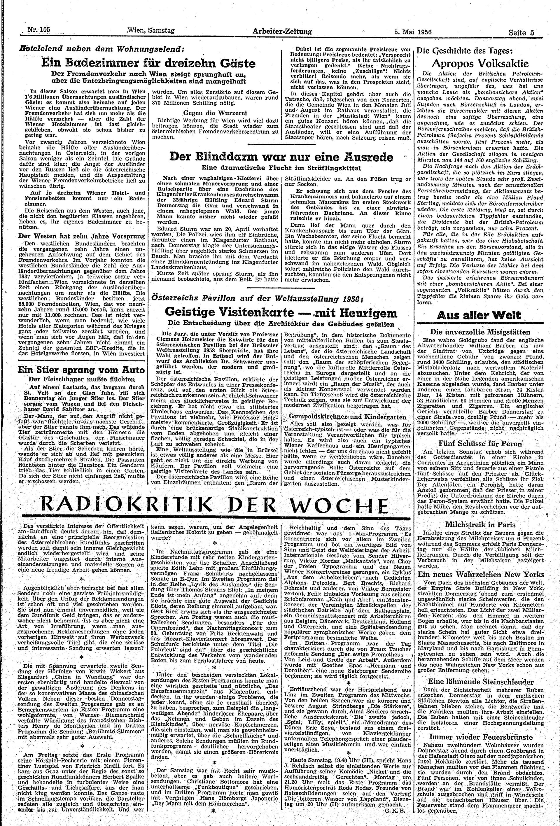 Ausgabe Sa. 05.05.1956, Seite 5