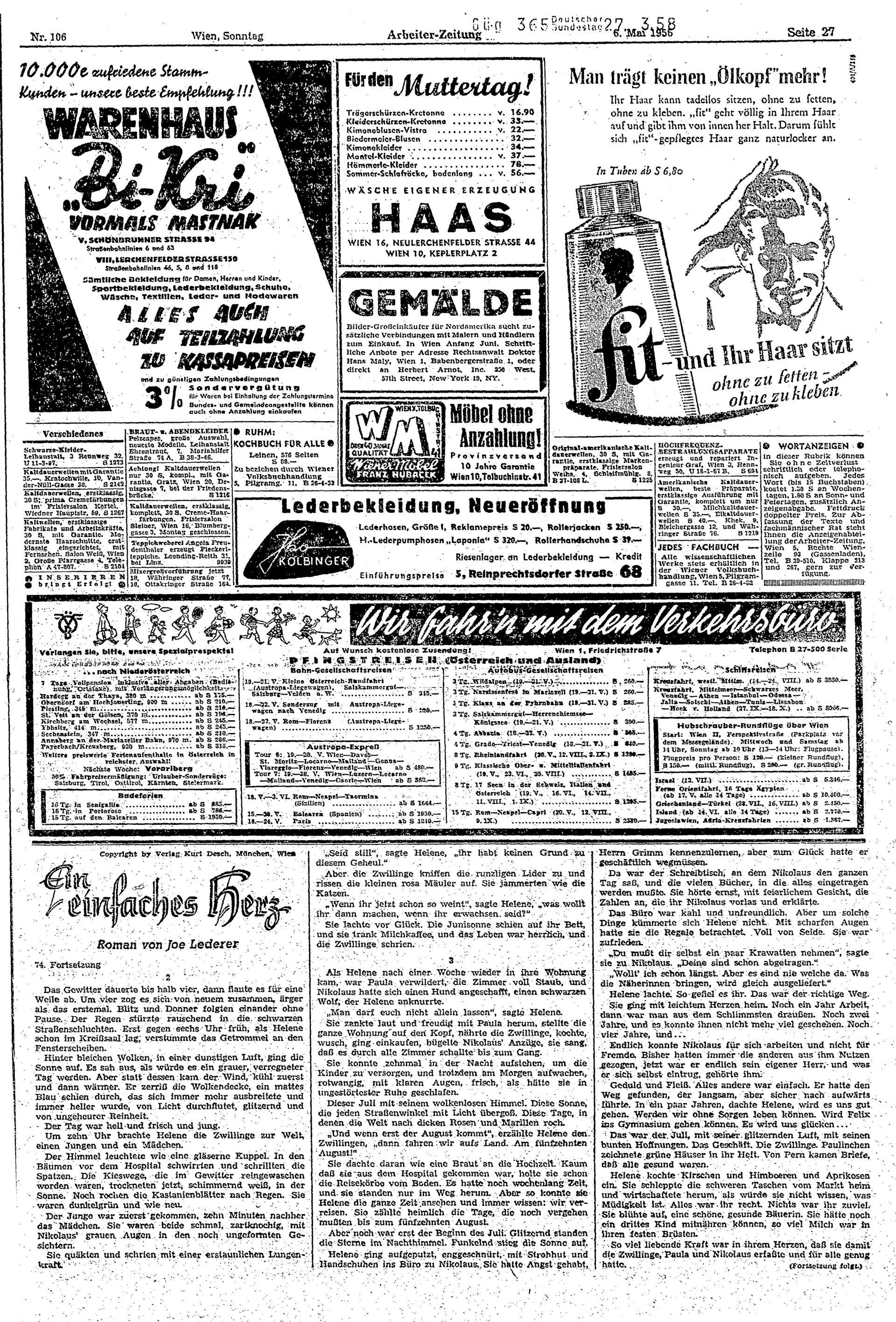 Ausgabe So. 06.05.1956, Seite 27