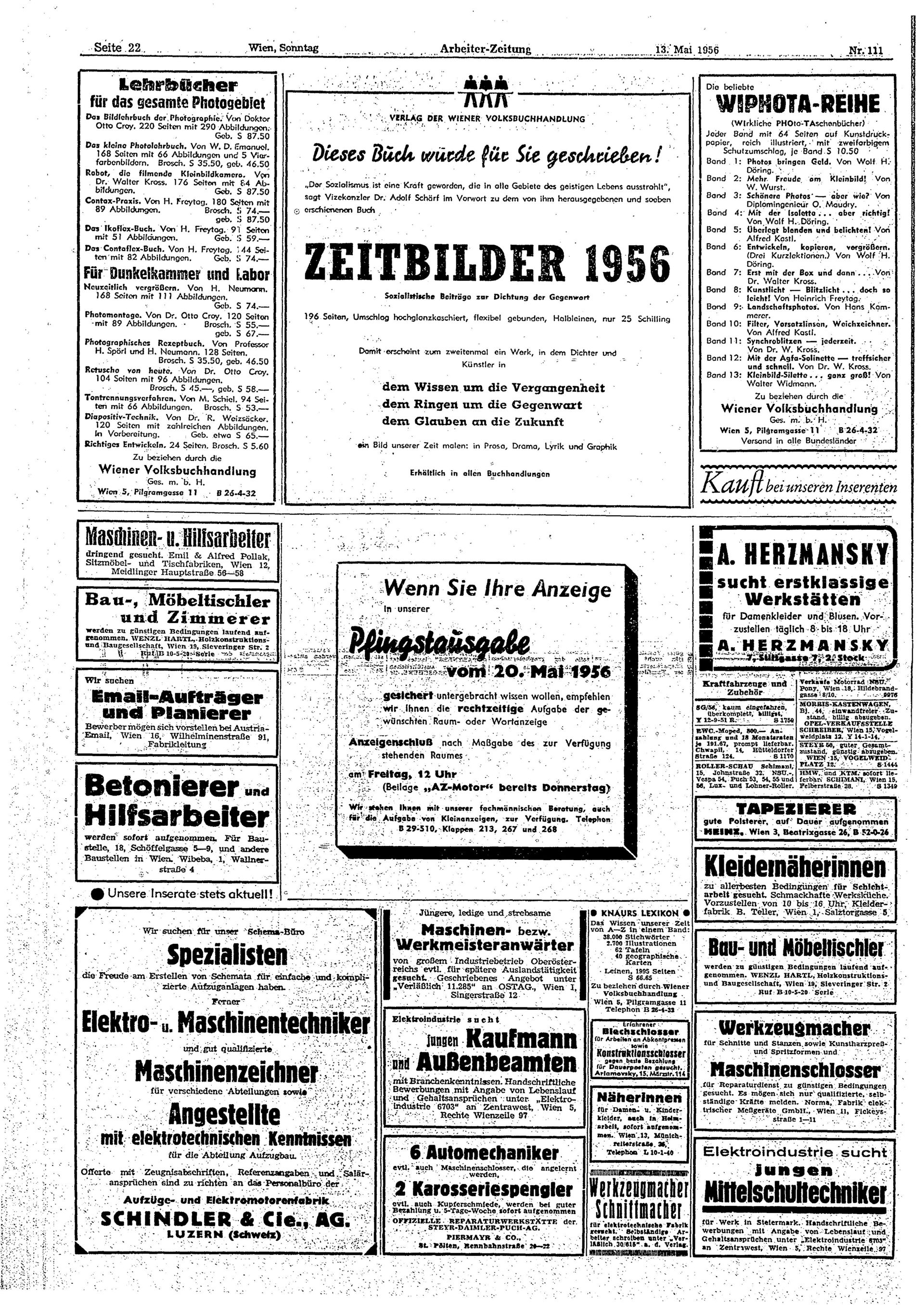 Ausgabe So. 13.05.1956, Seite 22