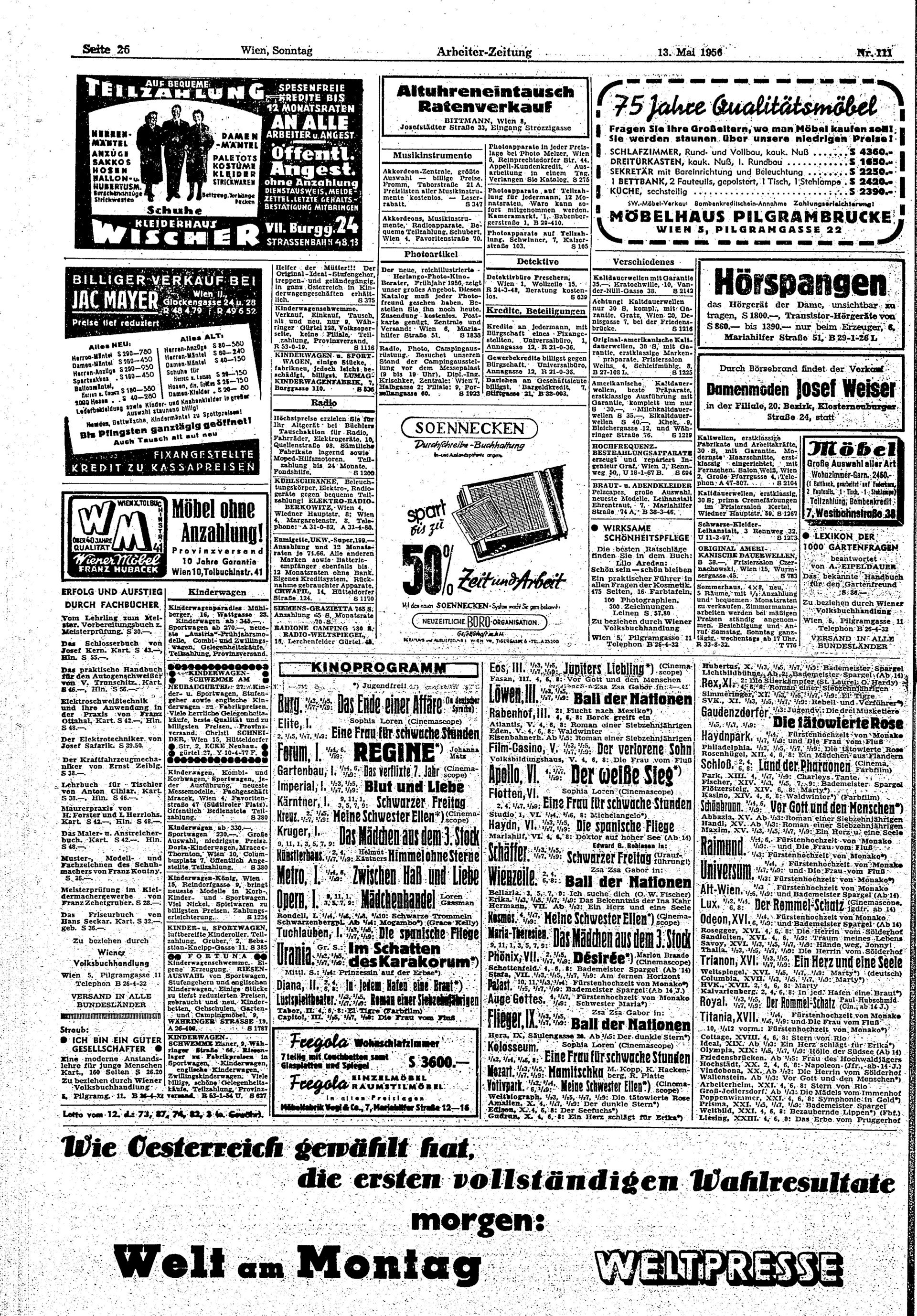 Ausgabe So. 13.05.1956, Seite 26