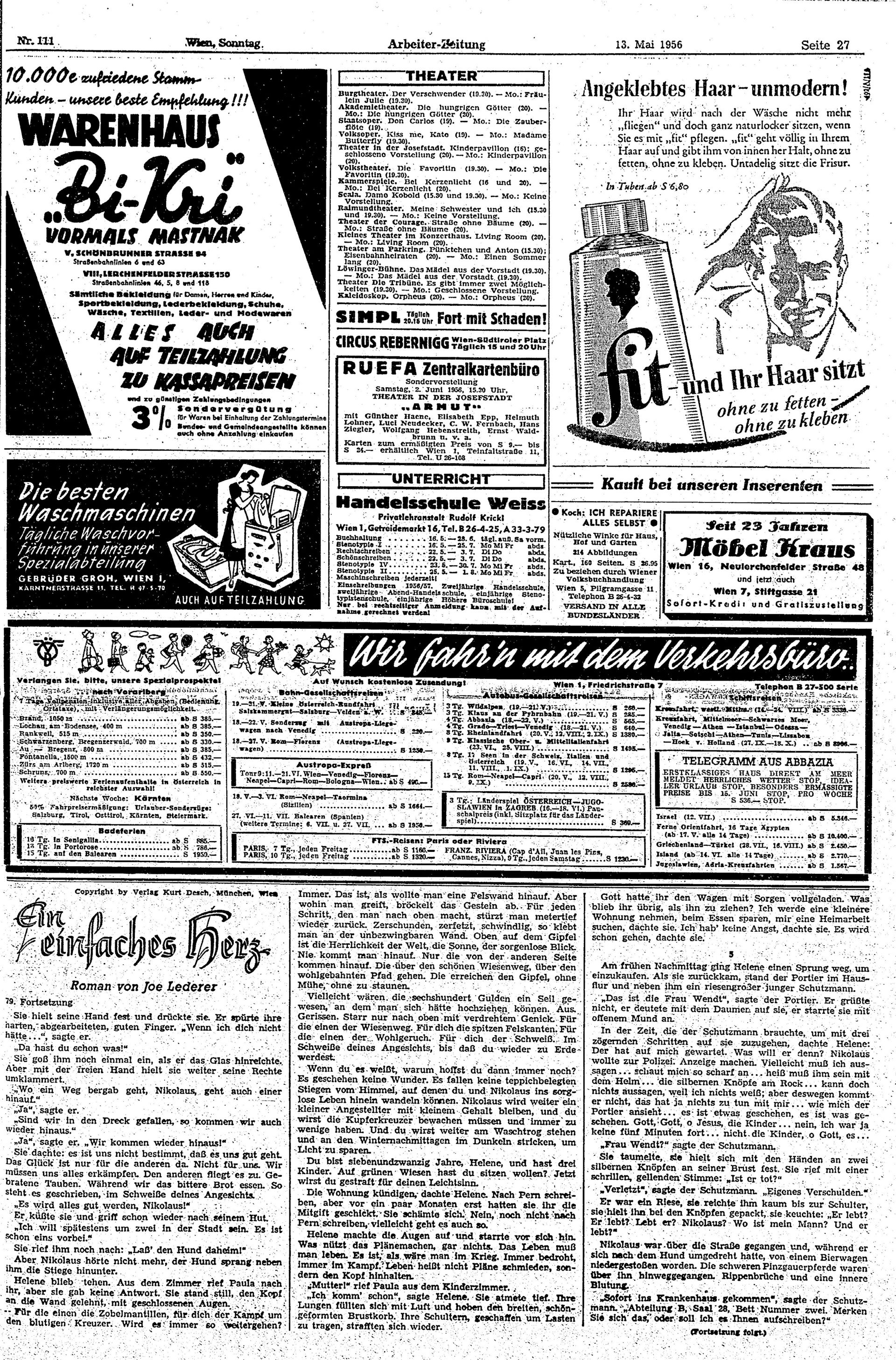 Ausgabe So. 13.05.1956, Seite 27