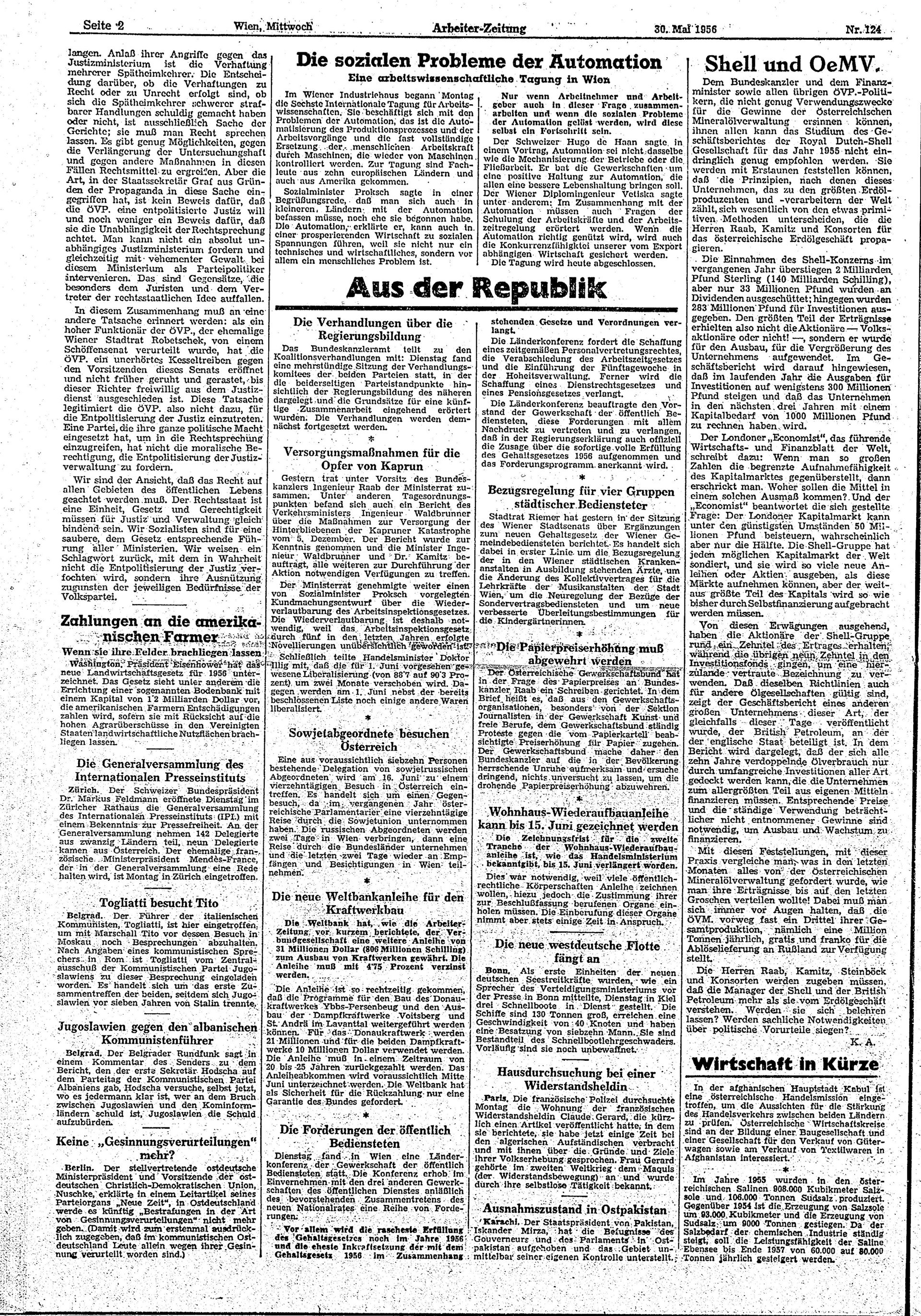 Ausgabe Mi. 30.05.1956, Seite 2