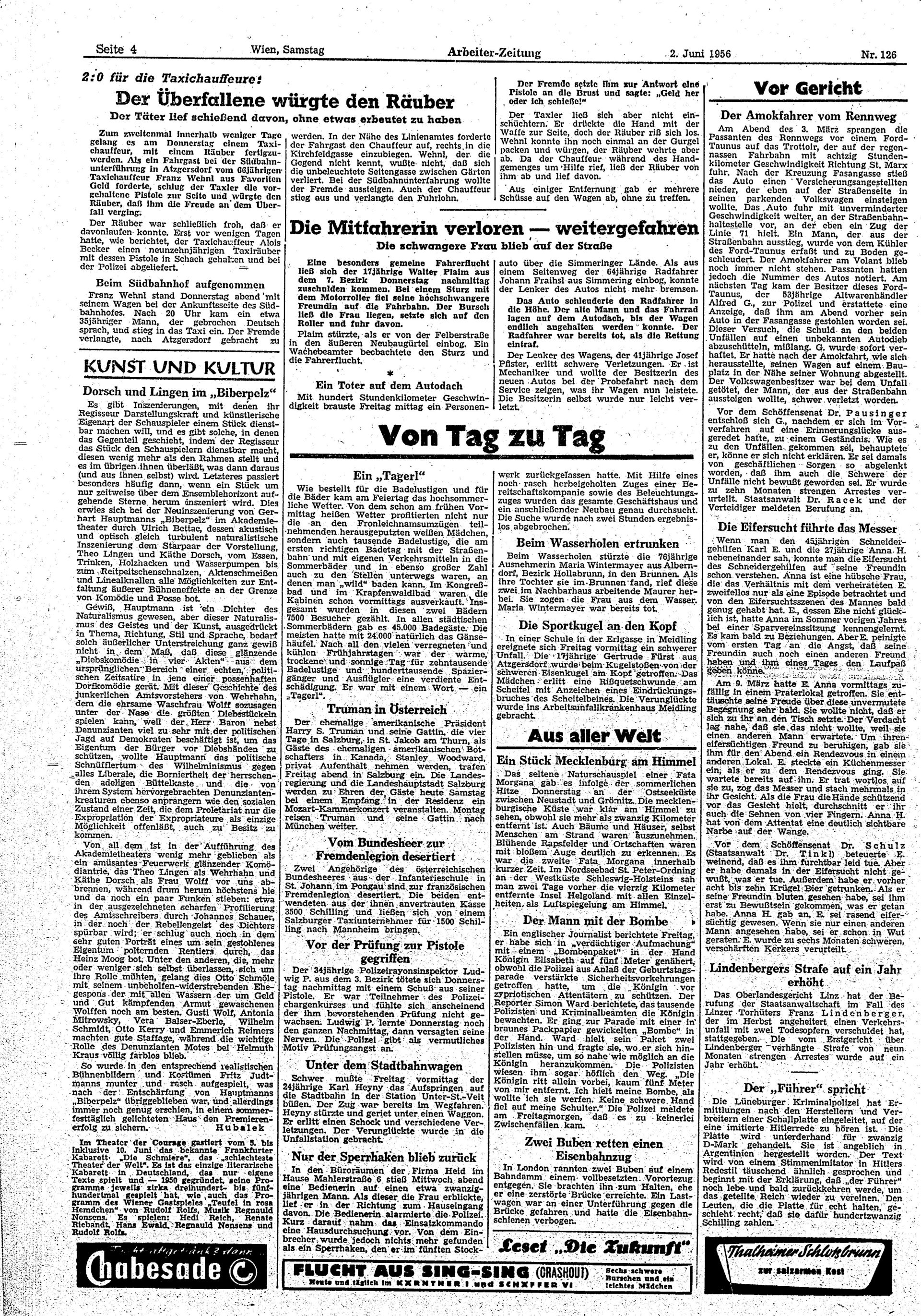 Ausgabe Sa. 02.06.1956, Seite 4