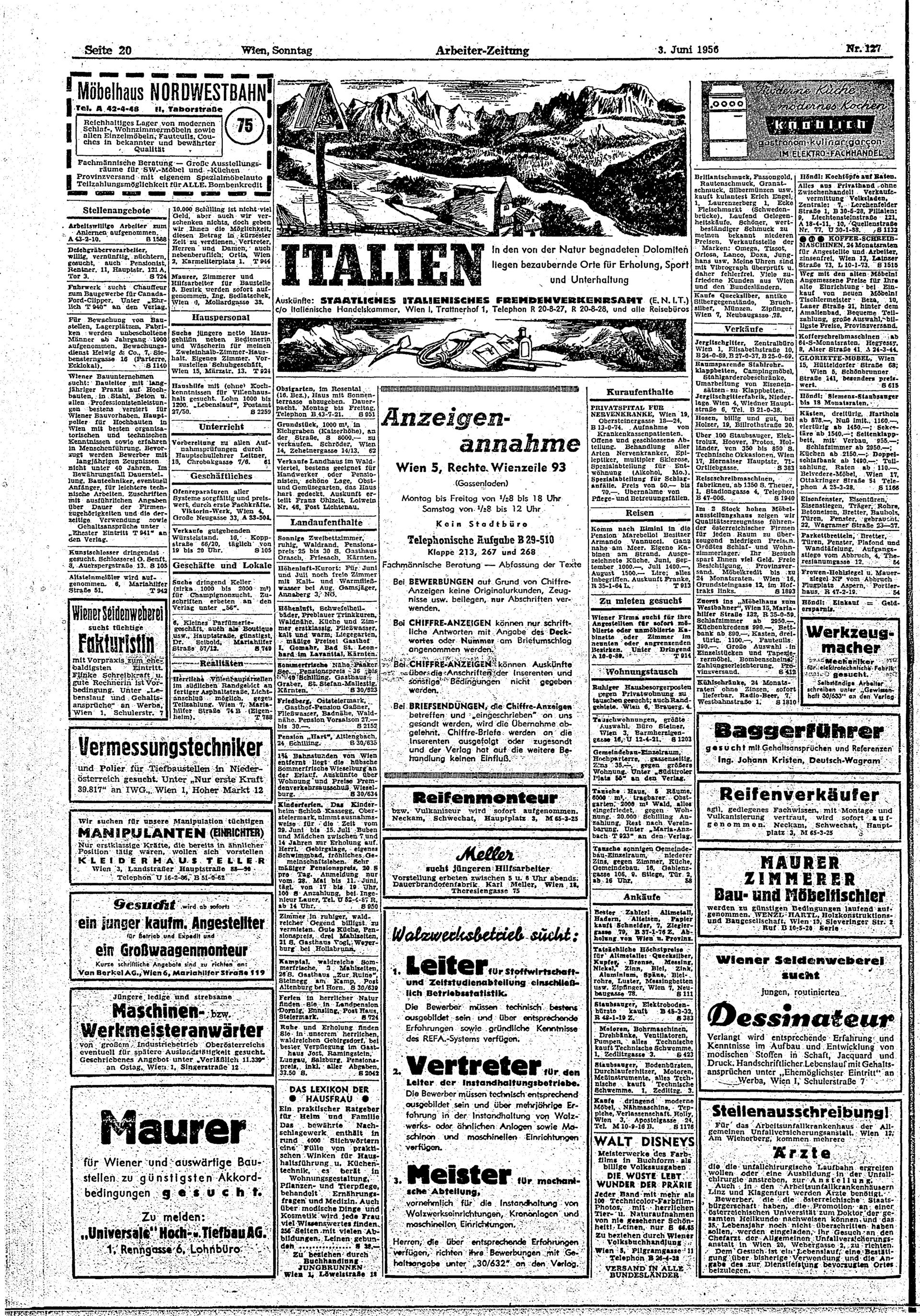 Ausgabe So. 03.06.1956, Seite 20
