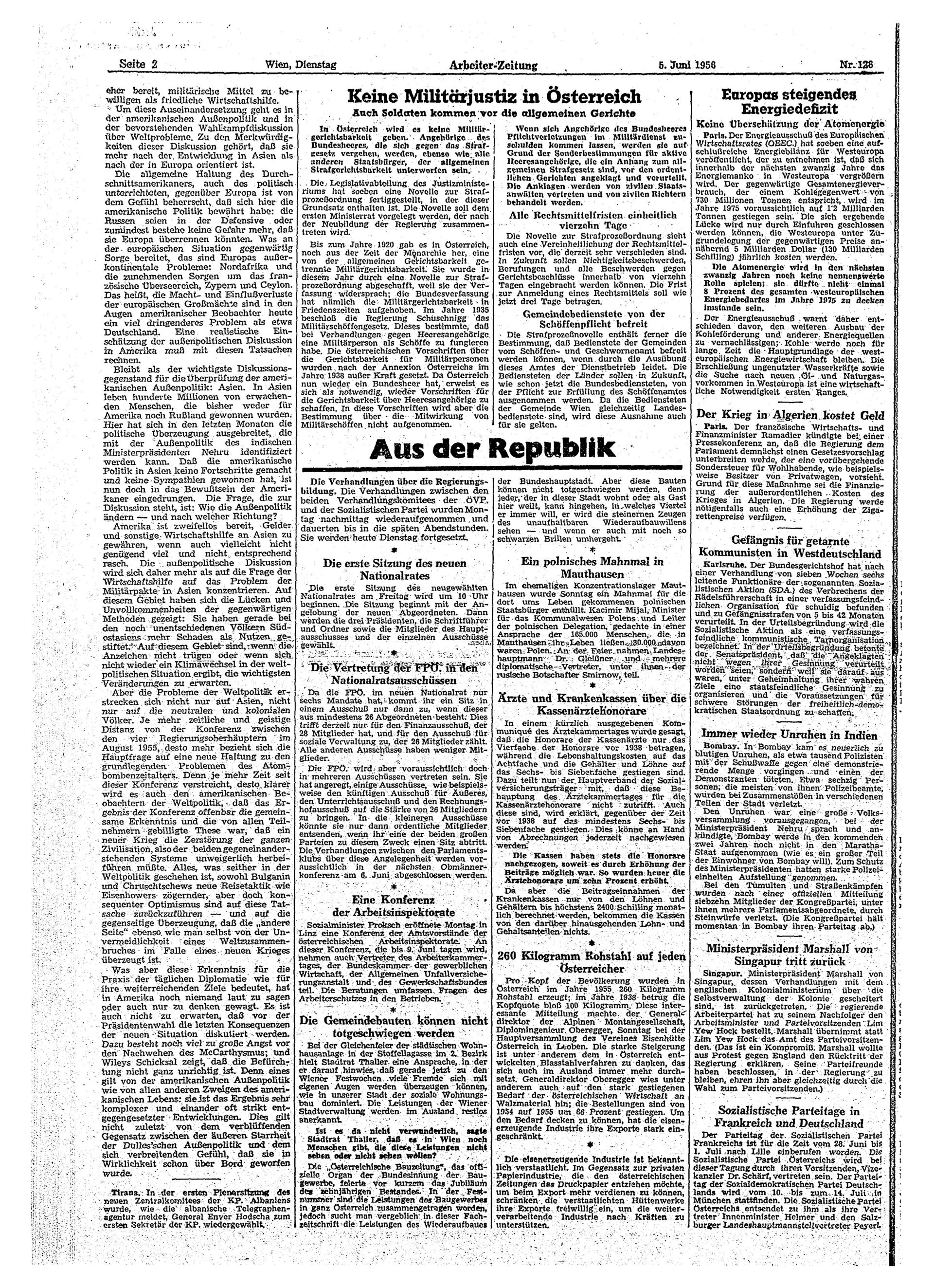 Ausgabe Di. 05.06.1956, Seite 2