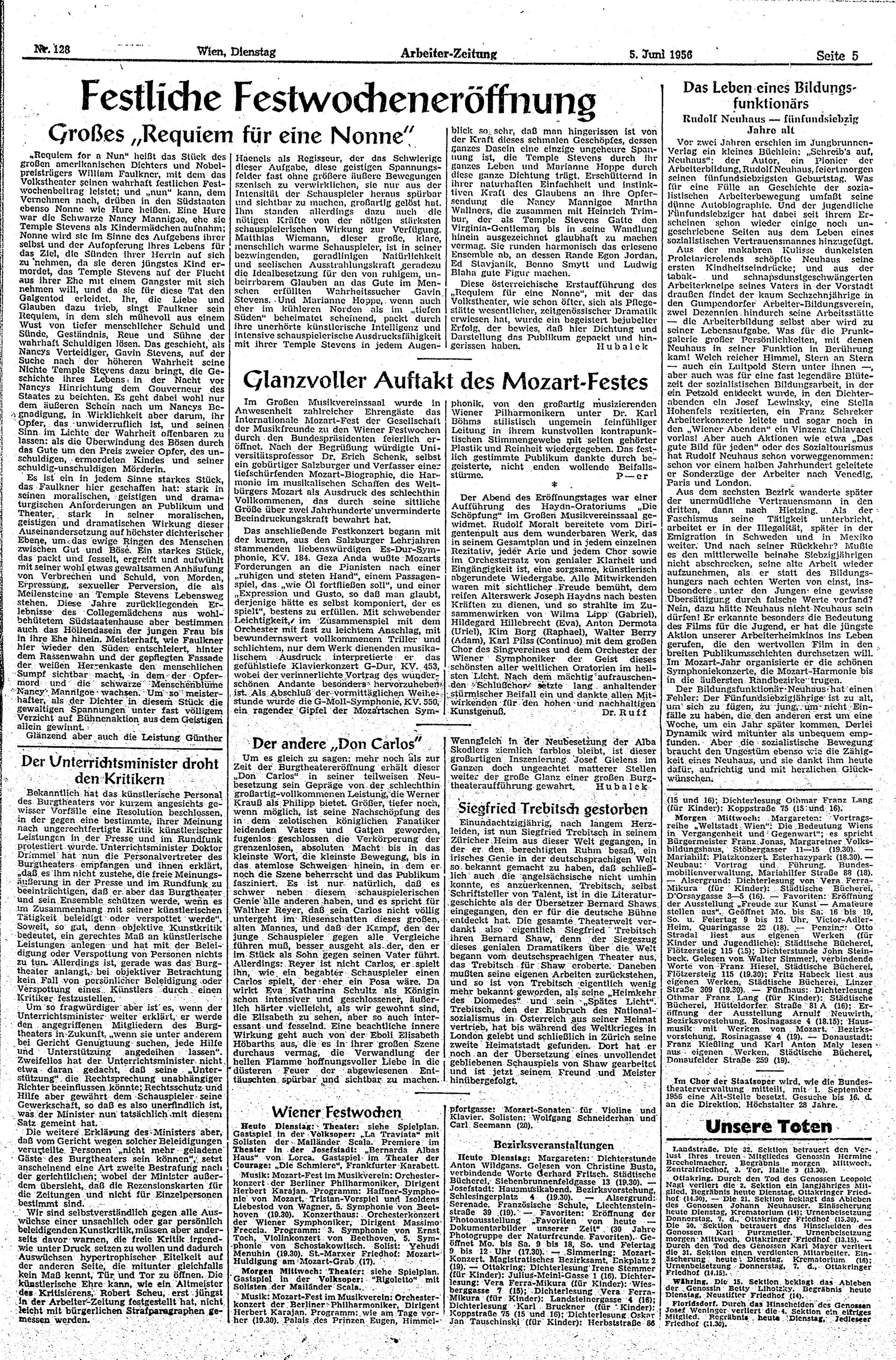 Ausgabe Di. 05.06.1956, Seite 5