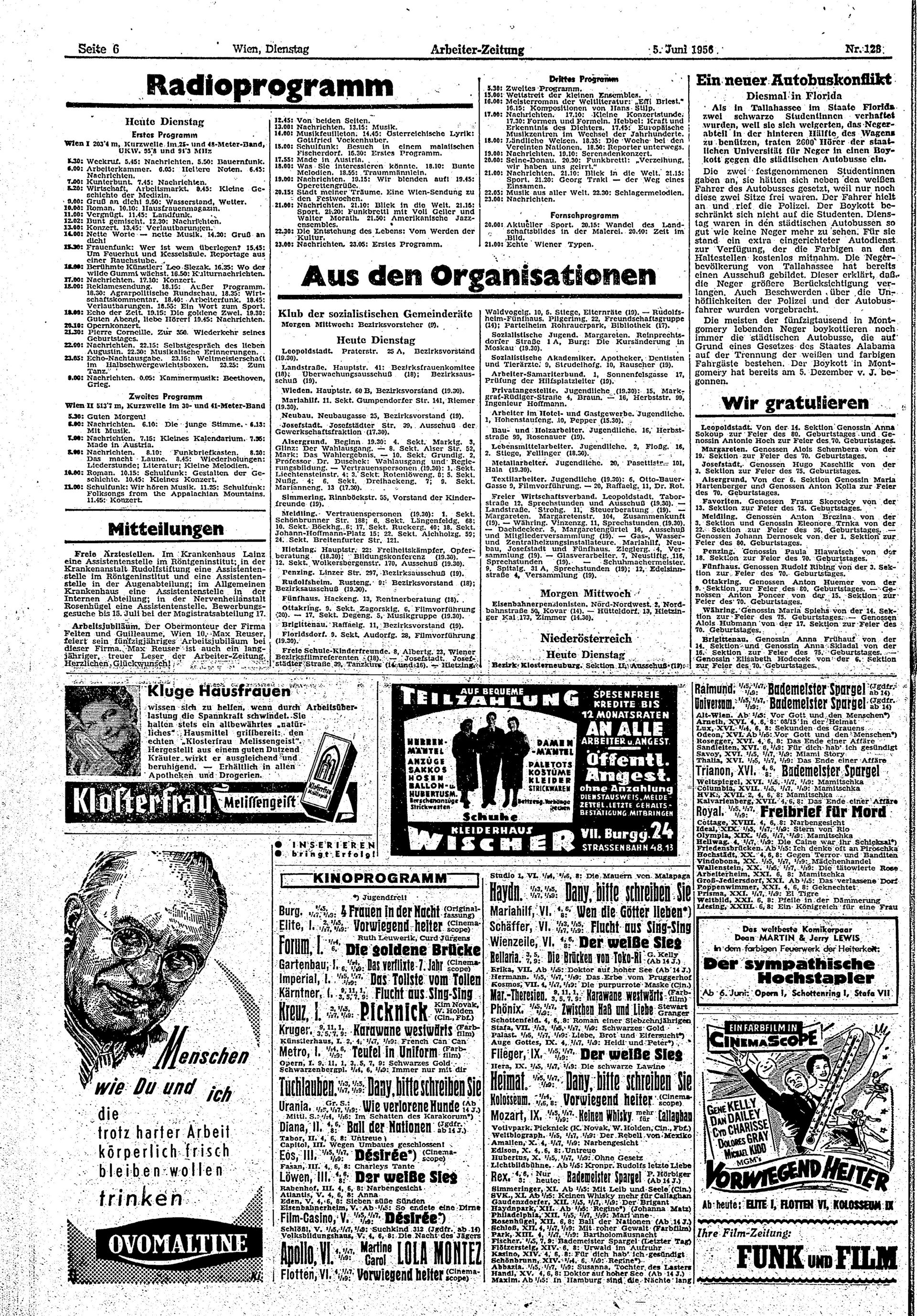 Ausgabe Di. 05.06.1956, Seite 6