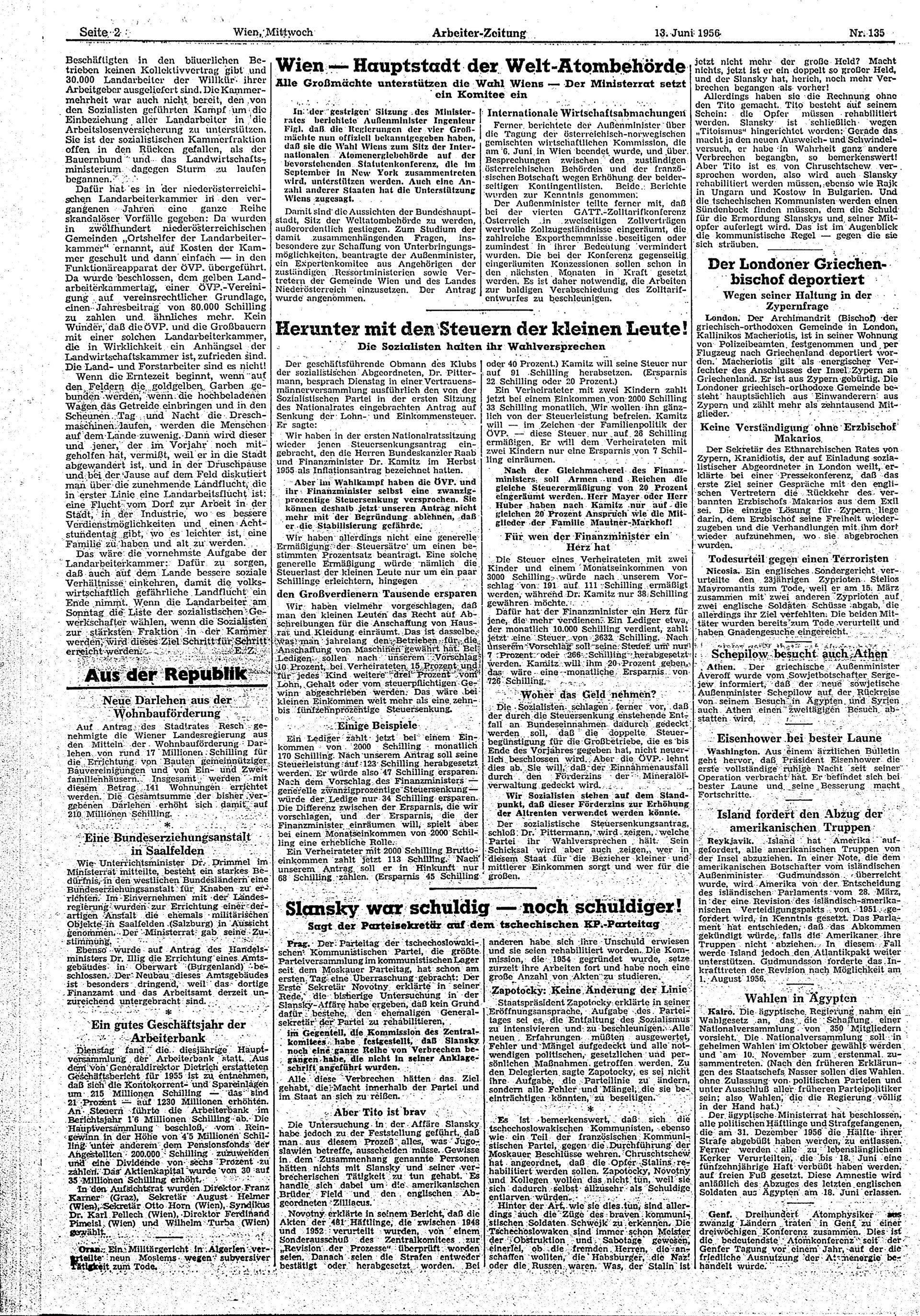 Ausgabe Mi. 13.06.1956, Seite 2