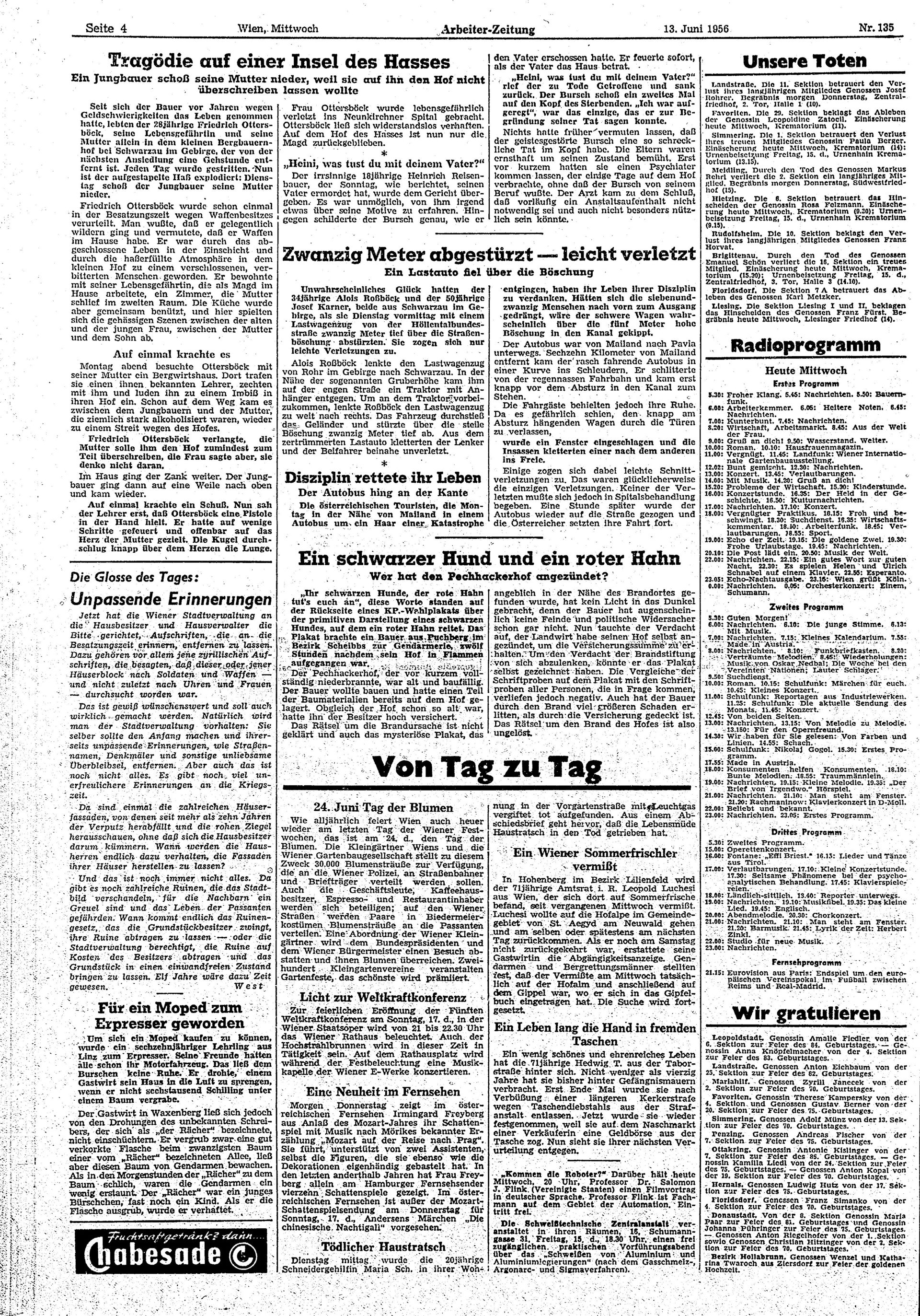 Ausgabe Mi. 13.06.1956, Seite 4