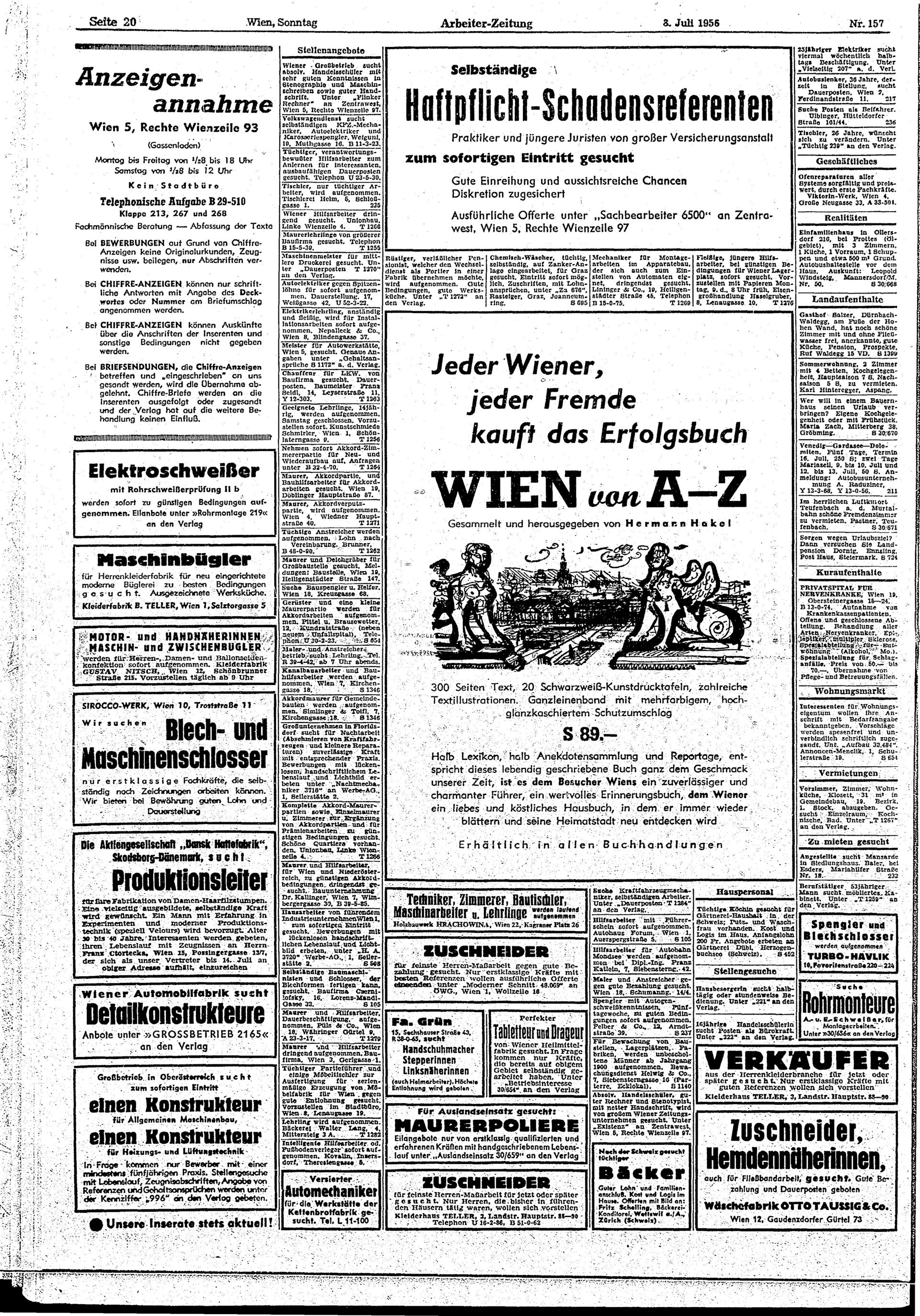 Ausgabe So. 08.07.1956, Seite 20