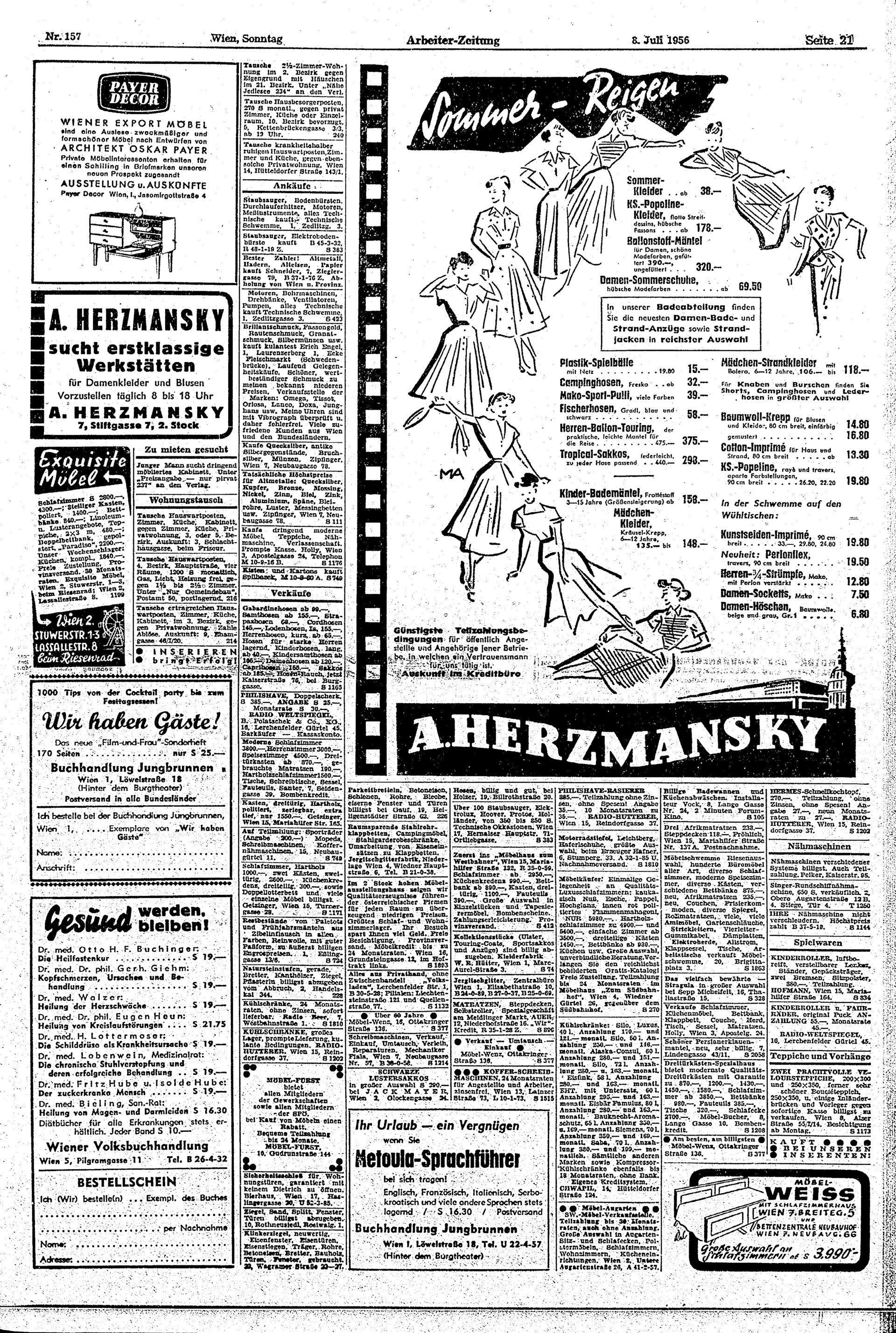 Ausgabe So. 08.07.1956, Seite 21